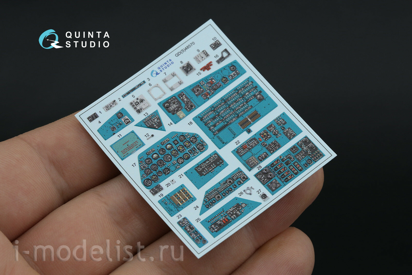 QD48570 Quinta Studio 1/48 3D Декаль интерьера кабины Mu-24А (Трубач)