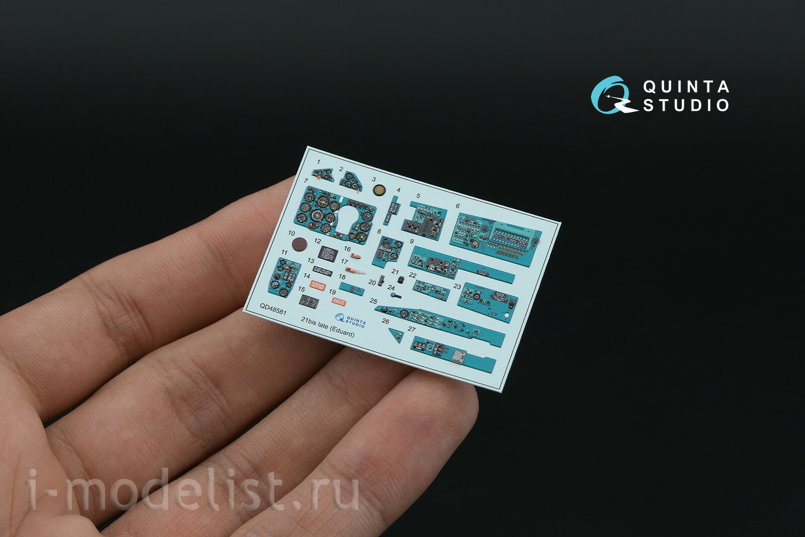 QD+48581 Quinta Studio 1/48 3D Декаль интерьера кабины MiGG-21БИС Поздний (с системой Полет-ОИ) (Eduard) (с 3D-печатными деталями
