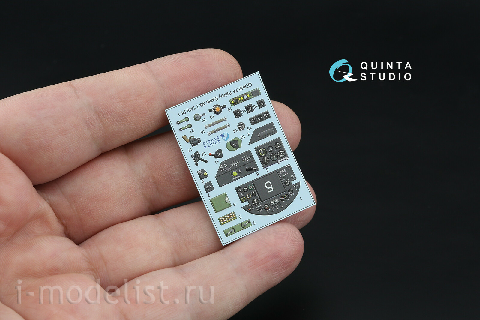 QD+48574 Quinta Studio 1/48 3D Декаль интерьера кабины Fairey Battle Mk.I (Трубач) (с 3D-печатными деталями)