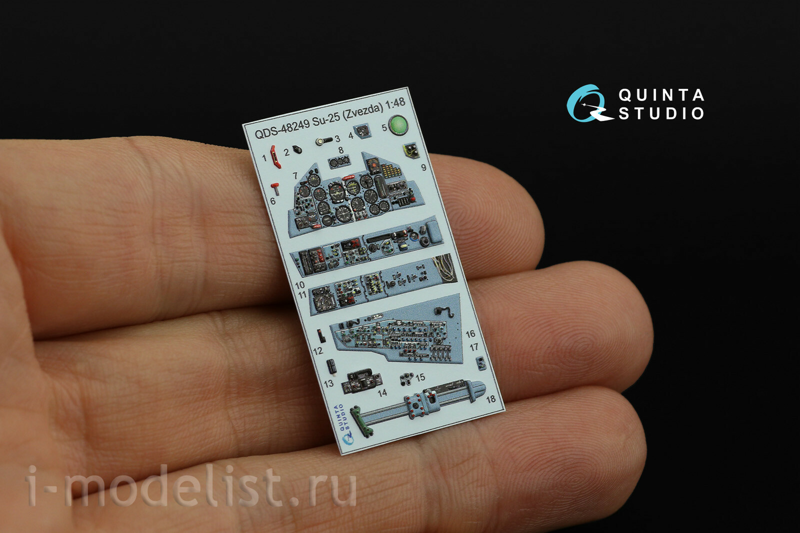 QDS-48249 Quinta Studio 1/48 3D декаль приборной панели для для модели Советский штурмовик Су-25 фирмы 