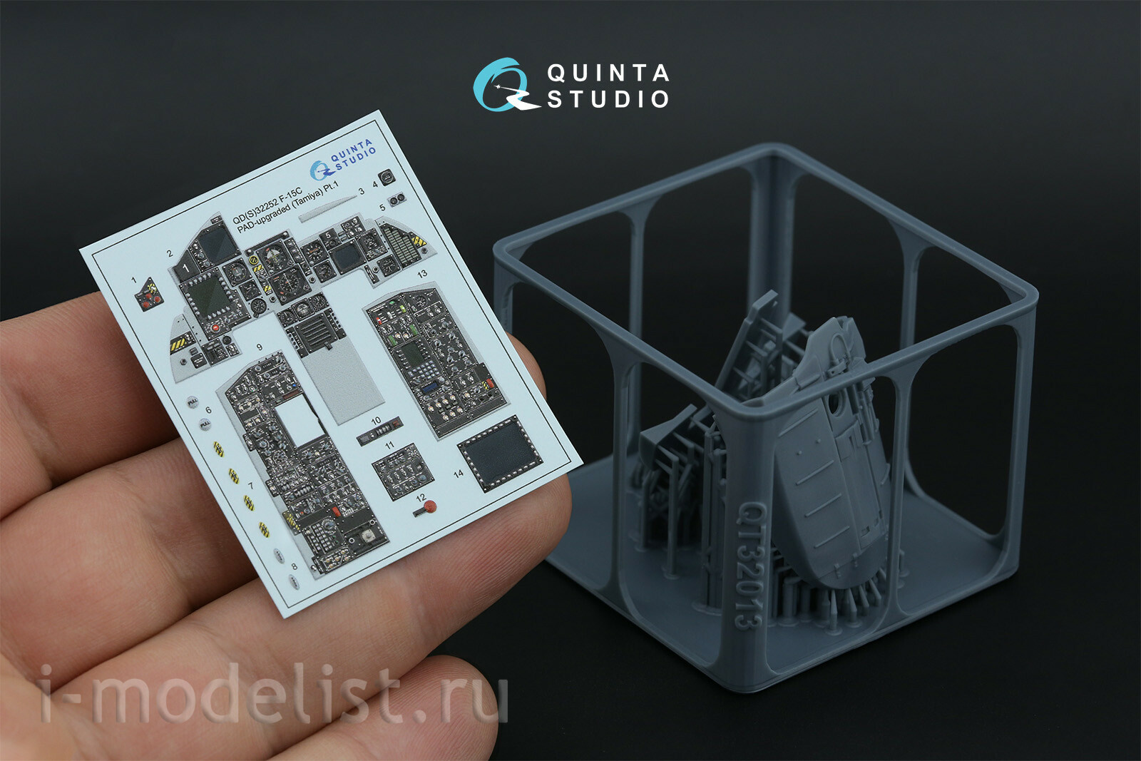 QDS+32252 Quinta Studio 1/32 3D Декаль интерьера кабины F-15C PAD-upgraded (Tamiya) (малая версия) (с 3D-печатными деталями)