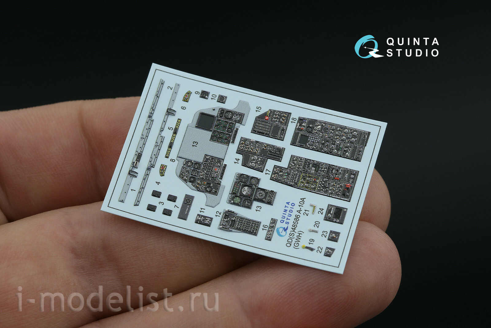 QDS-48586 Quinta Studio 1/48 3D Декаль интерьера кабины A-10A Warthog (GWH) (малая версия)