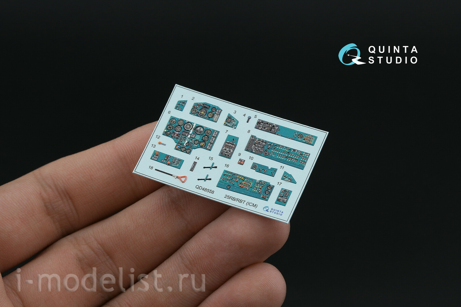 QD+48558 Quinta Studio 1/48 3D Декаль интерьера кабины MiGG-25РБ/MiGG-25РБТ (ICM) (с 3D-печатными деталями)