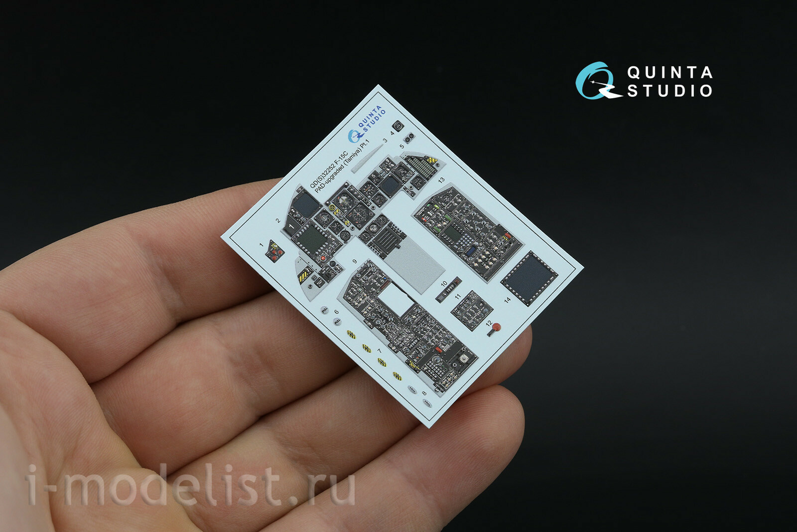 QDS+32252 Quinta Studio 1/32 3D Декаль интерьера кабины F-15C PAD-upgraded (Tamiya) (малая версия) (с 3D-печатными деталями)