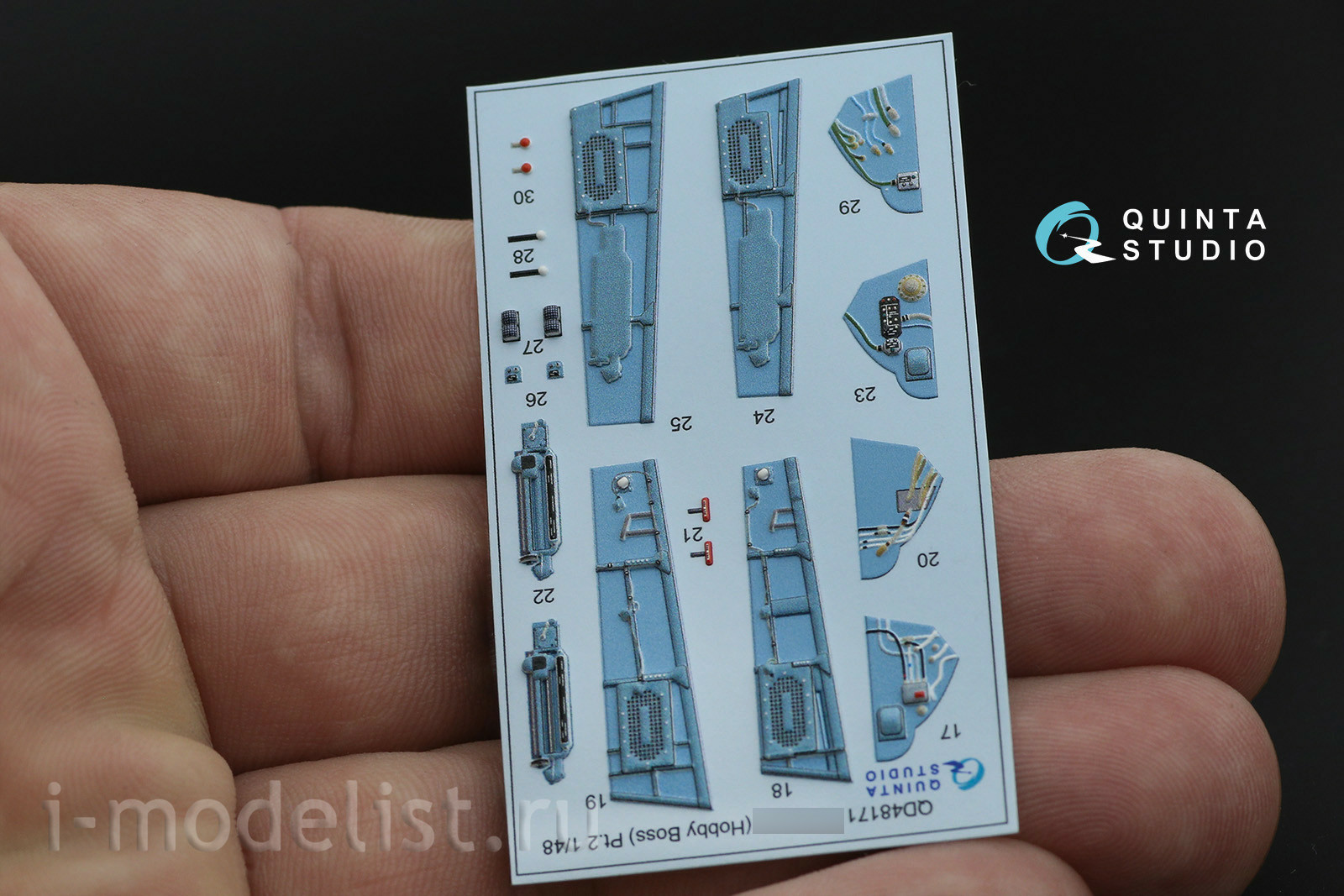 QD48171 Quinta Studio 1/48 3D Декаль интерьера кабины Суххой-27УБ (для модели HobbyBoss)