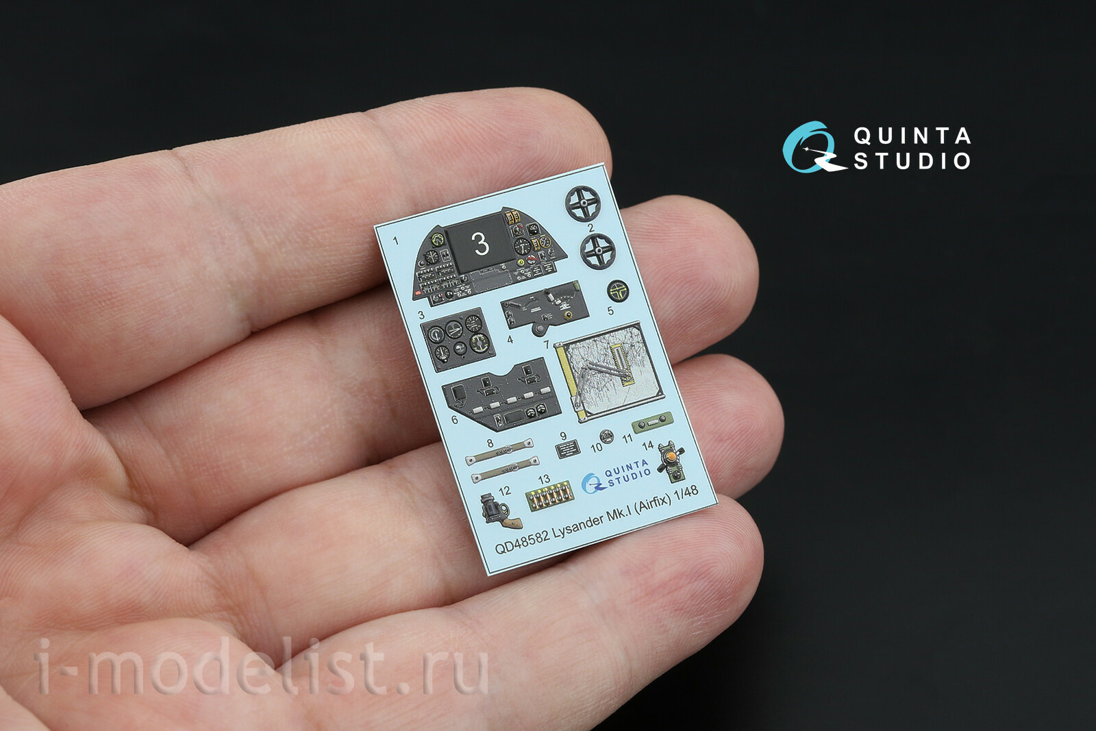 QD+48582 Quinta Studio 1/48 3D Декаль интерьера кабины Westland Lysander Mk.I (Airfix) (с 3D-печатными деталями)