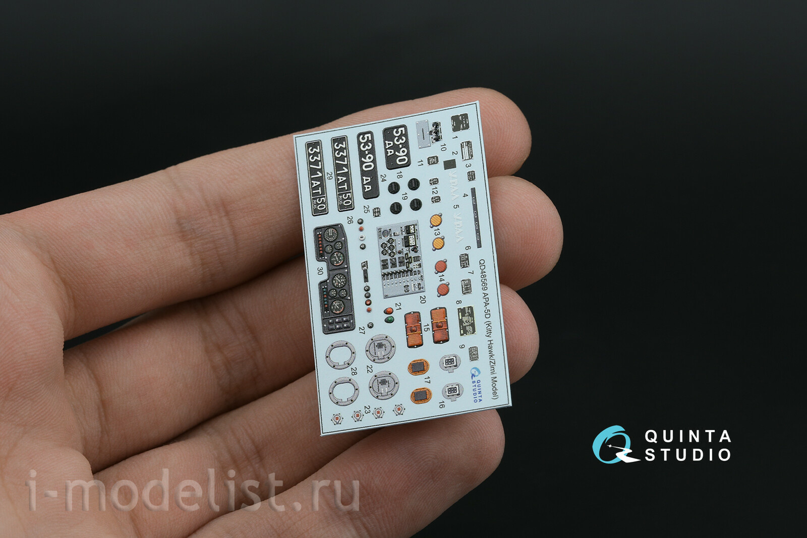 QD+48569 Quinta Studio 1/48 3D Декаль интерьера кабины АПА-5Д (KittyHawk/Zimi model) (с 3D-печатными деталями)