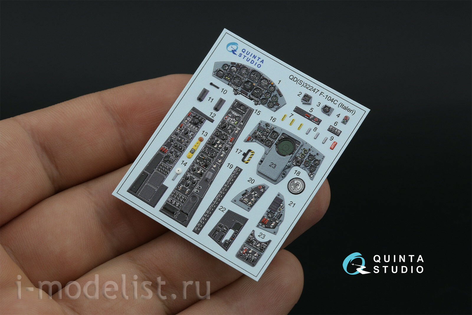 QD32247 Quinta Studio 1/32 3D Декаль интерьера кабины F-104C (Italeri)