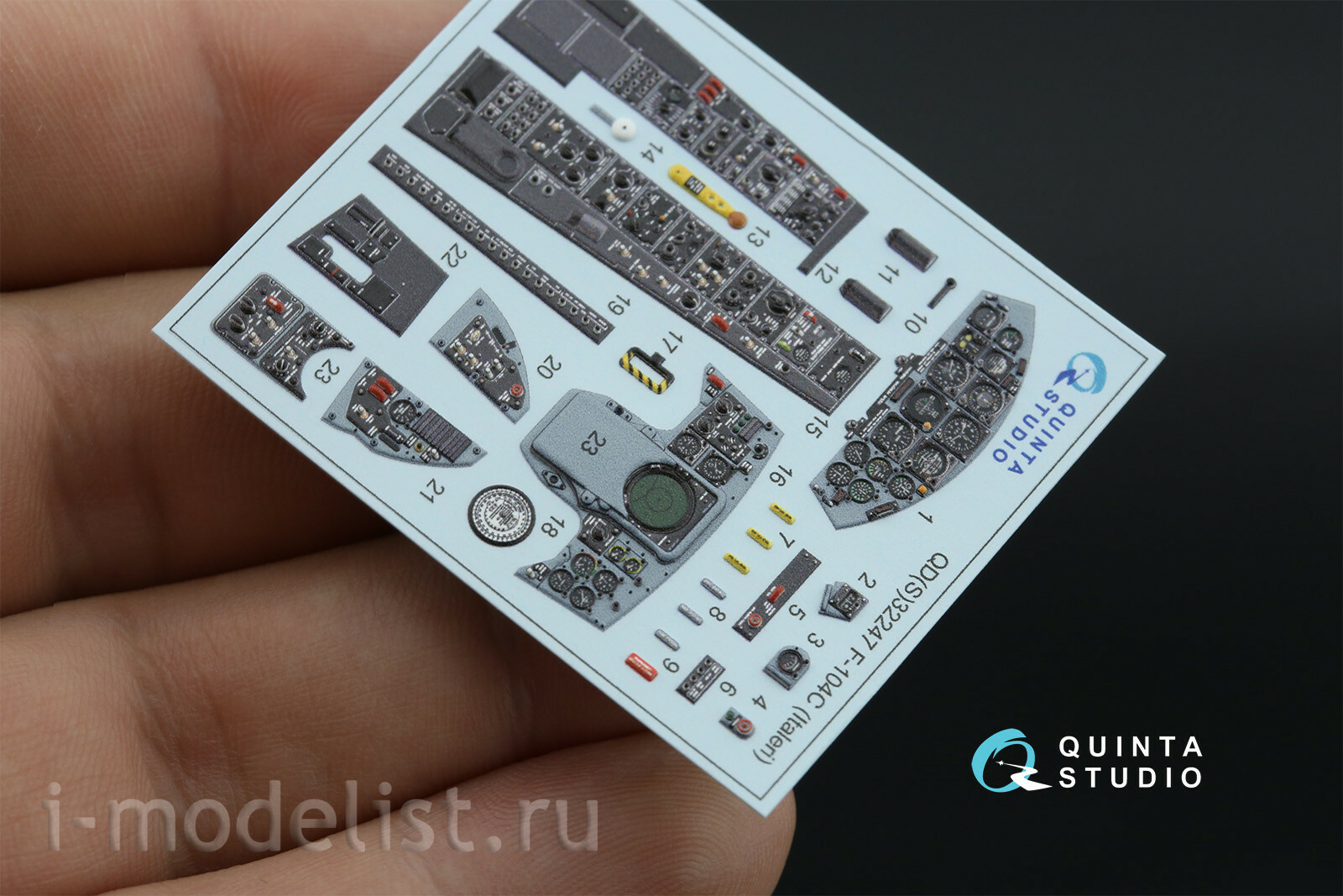 QDS-32247 Quinta Studio 1/32 3D Декаль интерьера кабины F-104C (Italeri) (малая версия)
