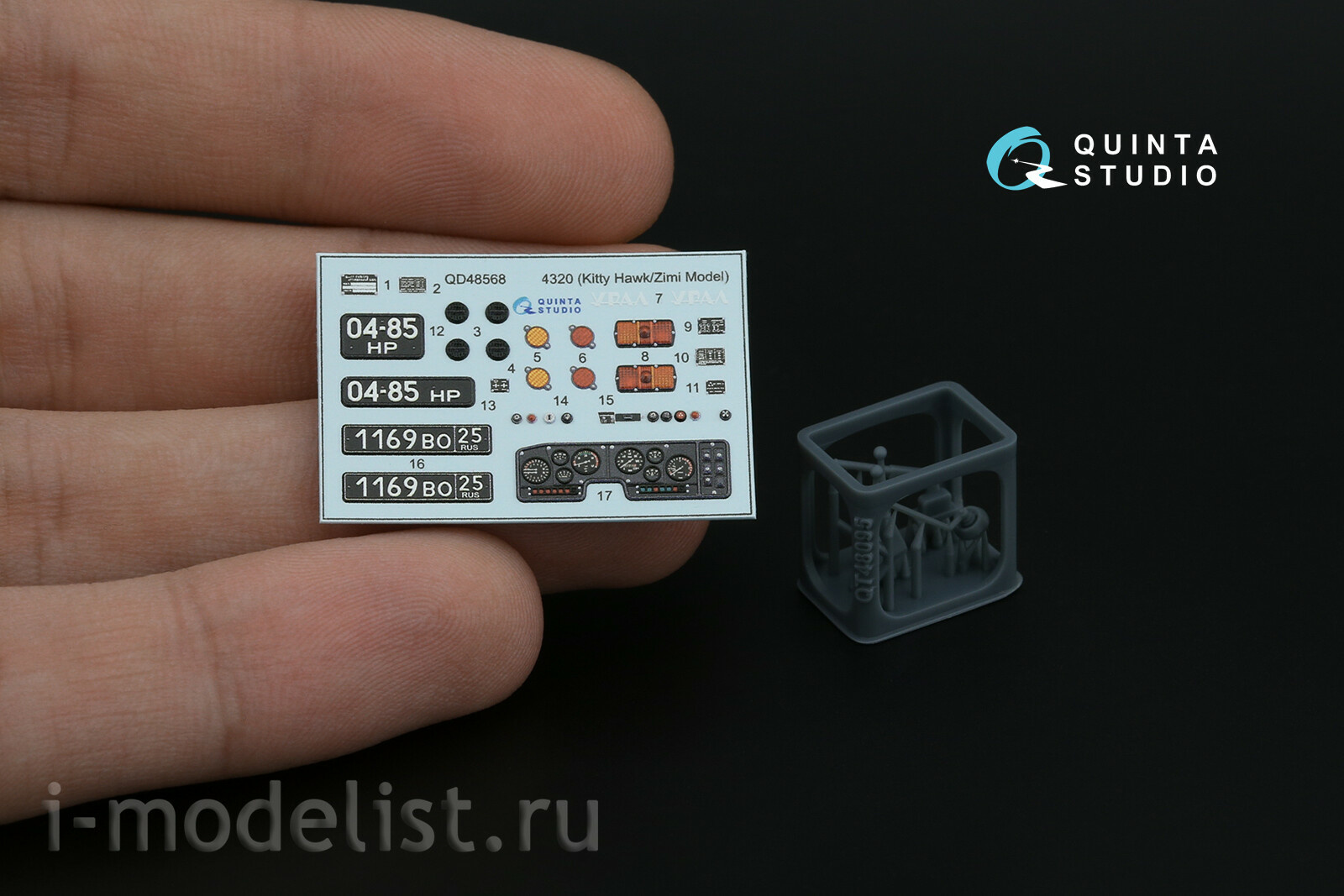 QD+48568 Quinta Studio 1/48 3D Декаль интерьера кабины 4320 (KittyHawk/Zimi model) (с 3D-печатными деталями)