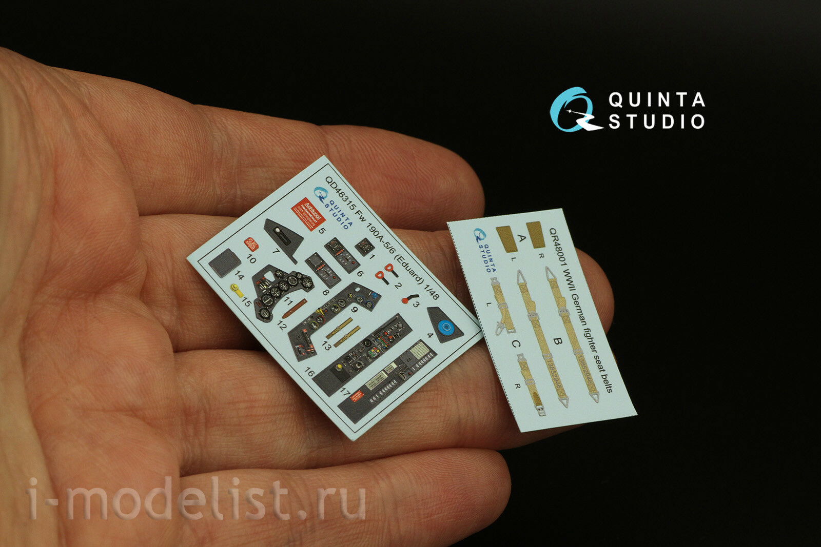QD48315 Quinta Studio 1/48 3D Декаль интерьера кабины Fw 190A-5/6 (Eduard)