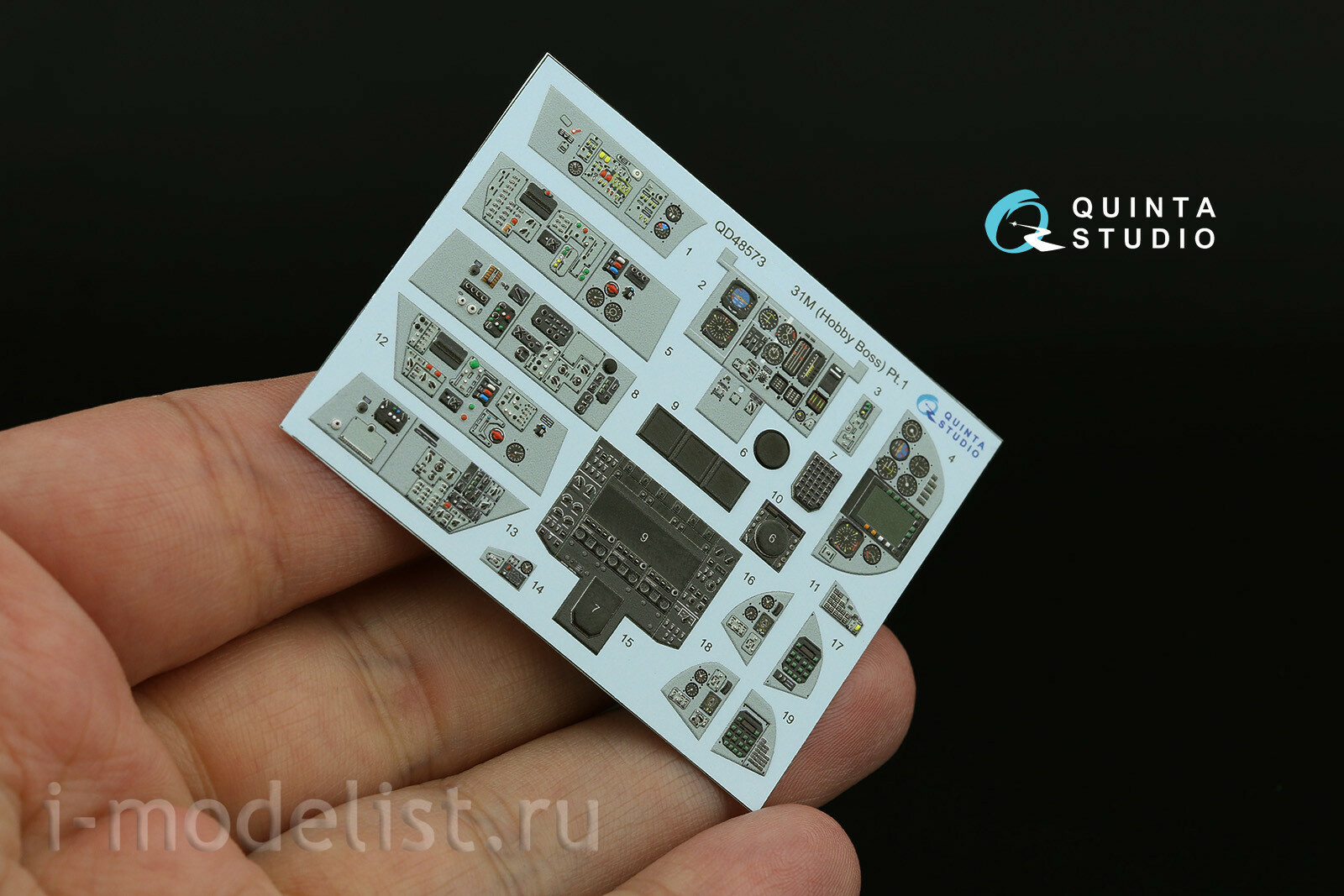 QD48573 Quinta Studio 1/48 3D Декаль интерьера кабины MiGG-31М (HobbyBoss)