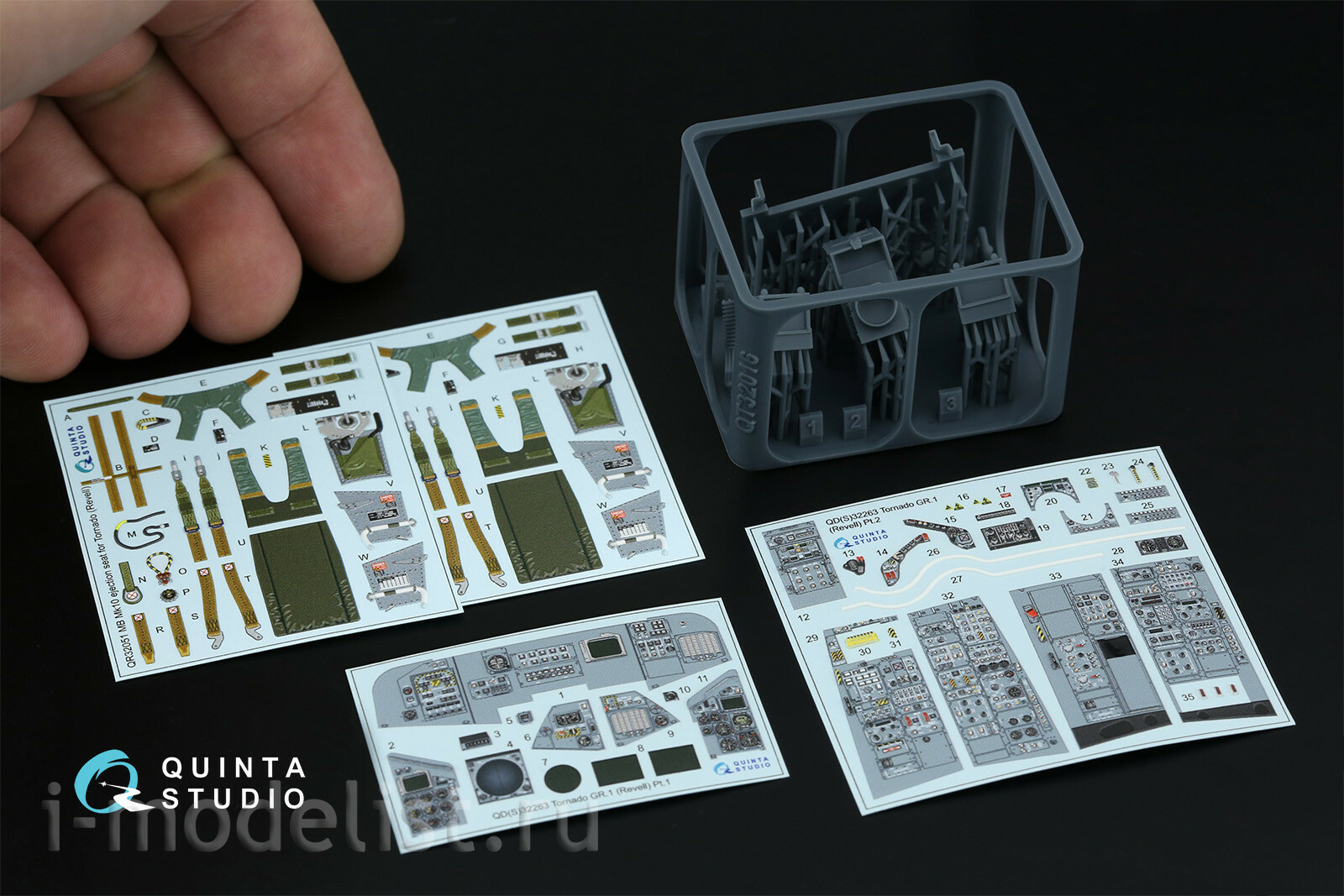 QD+32263 Quinta Studio 1/32 3D Декаль интерьера кабины Tornado GR.1 (Revell) (с 3D-печатными деталями)