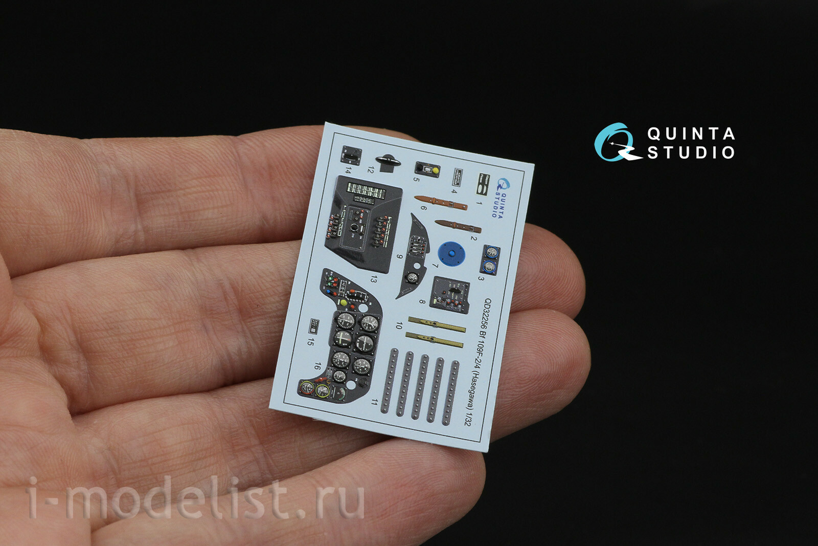 QD32256 Quinta Studio 1/32 3D Декаль интерьера кабины Bf 109F2/F4 (Hasegawa)