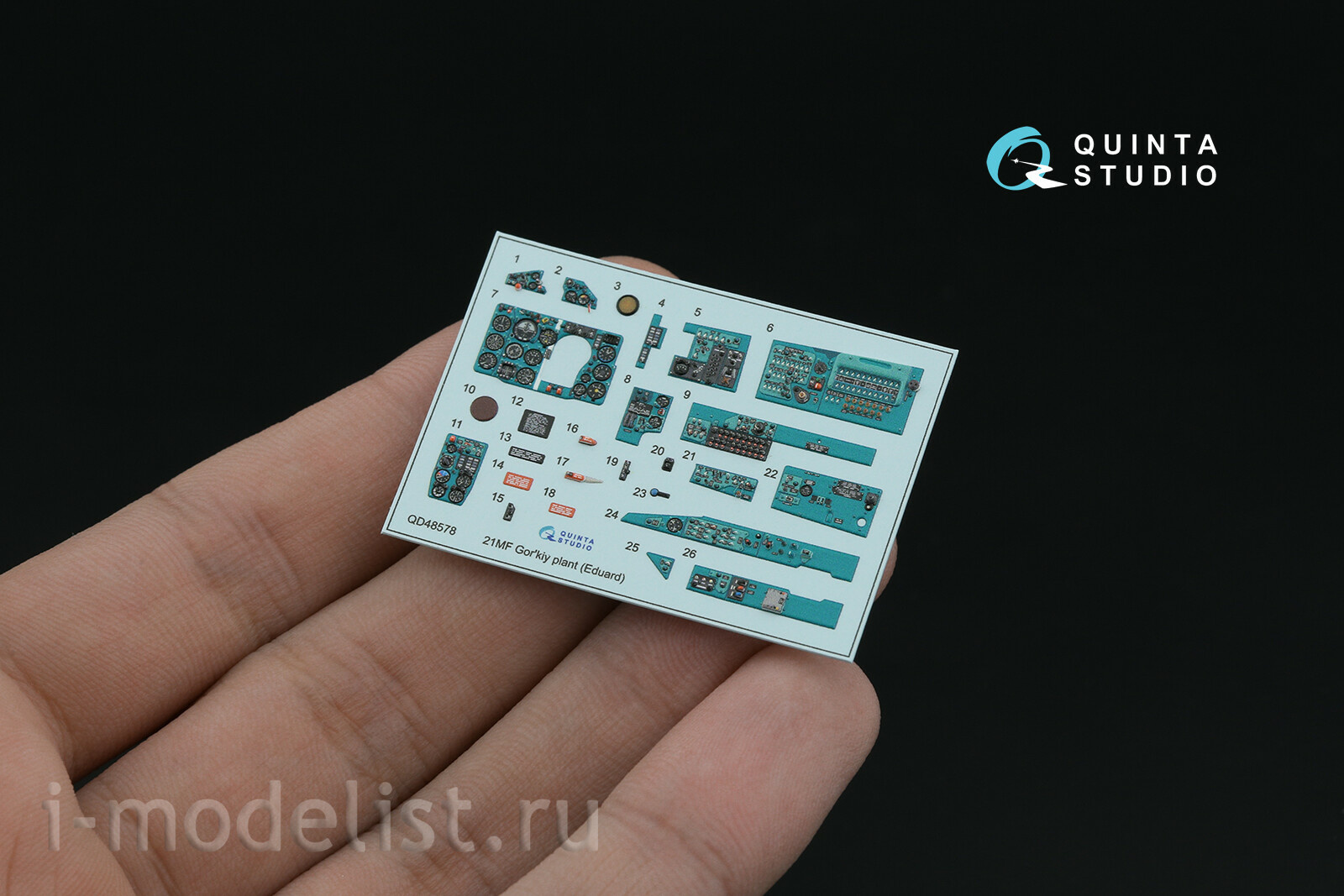 QD+48578 Quinta Studio 1/48 3D Декаль интерьера кабины MIGG-21МФ (Горьковского завода) (Eduard) (с 3D-печатными деталями)
