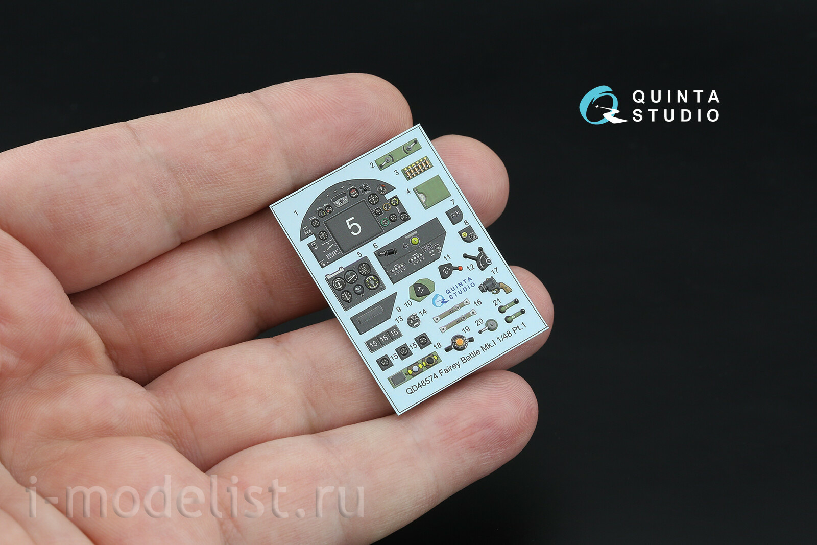 QD+48574 Quinta Studio 1/48 3D Декаль интерьера кабины Fairey Battle Mk.I (Трубач) (с 3D-печатными деталями)