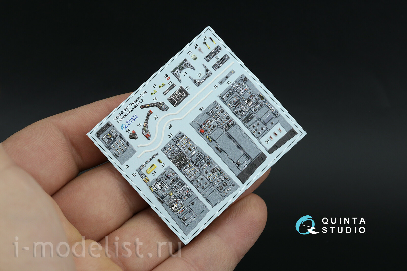 QDS+32261 Quinta Studio 1/32 3D Декаль интерьера кабины Tornado ECR (ВВС Германии) (Revell) (с 3D-печатными деталями) (малая версия)