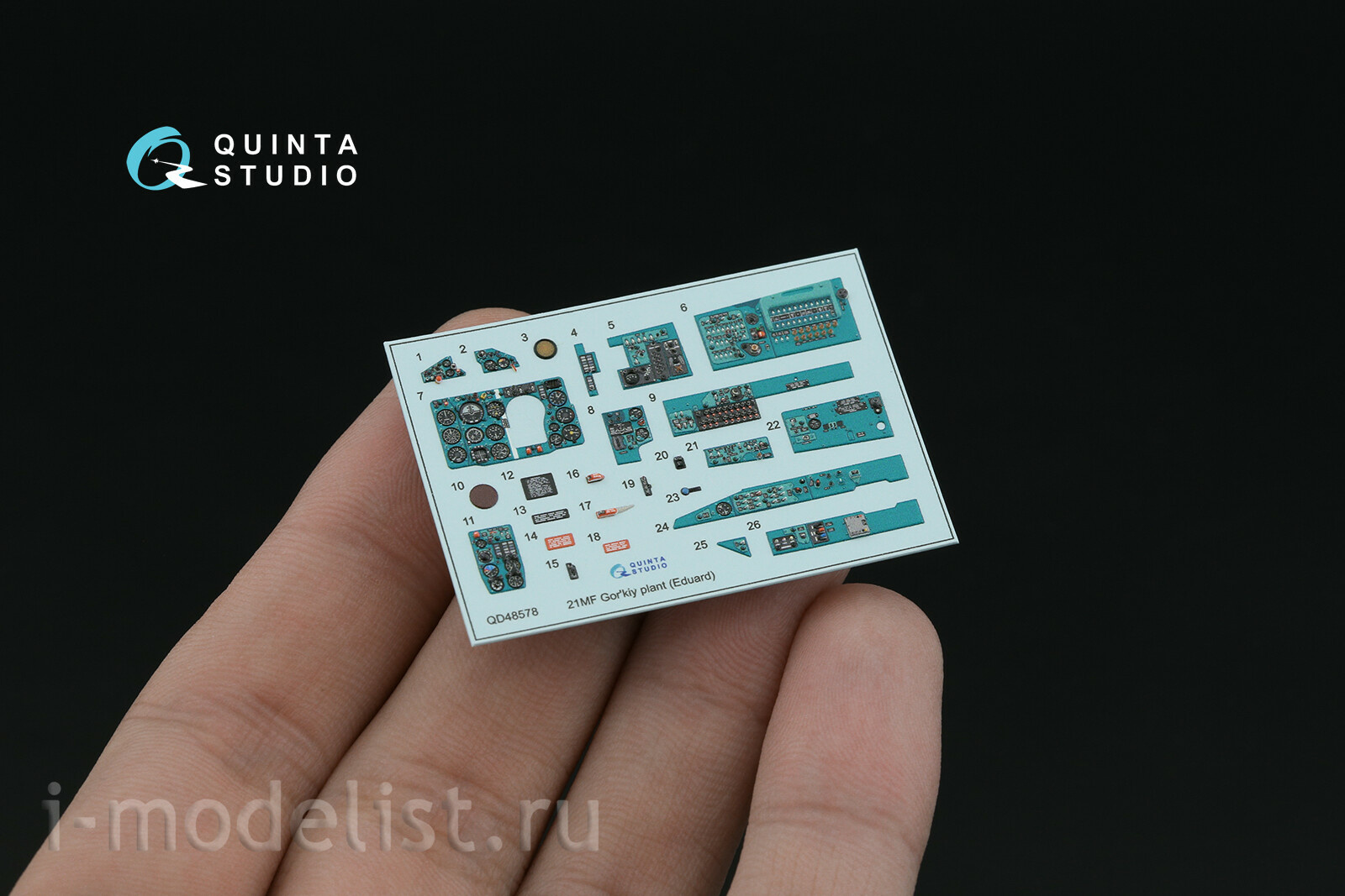 QD+48578 Quinta Studio 1/48 3D Декаль интерьера кабины MIGG-21МФ (Горьковского завода) (Eduard) (с 3D-печатными деталями)