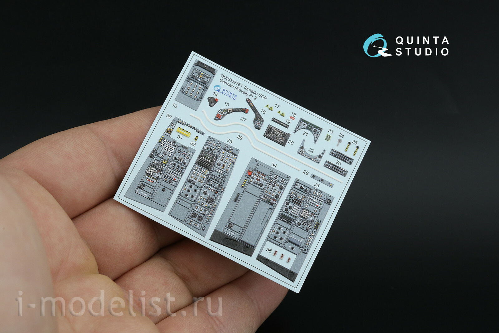 QD+32261 Quinta Studio 1/32 3D Декаль интерьера кабины Tornado ECR (ВВС Германии) (Revell) (с 3D-печатными деталями)