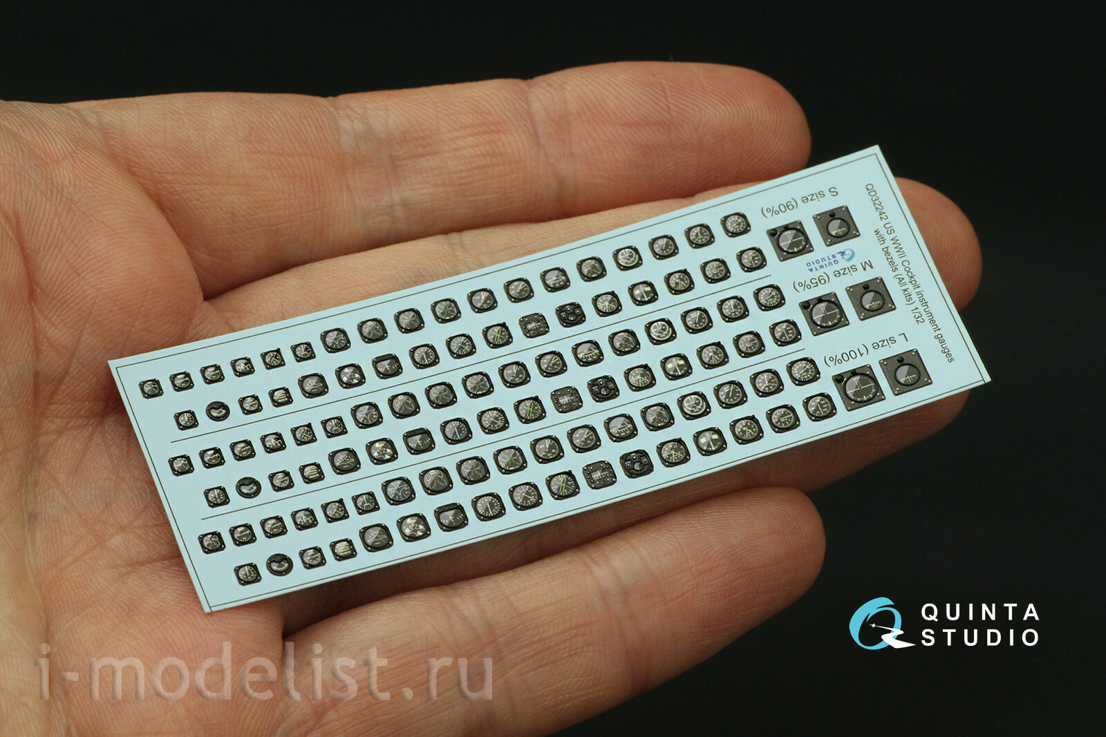 QD32242 Quinta Studio 1/32 Авиационные приборы США, 1930-50гг (с корпусами) (для всех моделей)