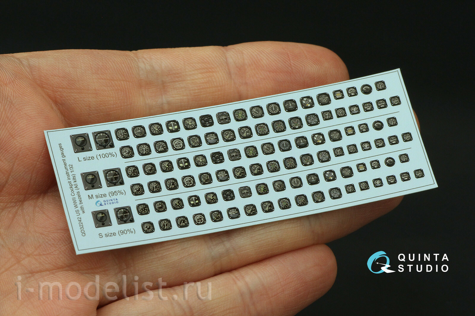 QD32242 Quinta Studio 1/32 Авиационные приборы США, 1930-50гг (с корпусами) (для всех моделей)