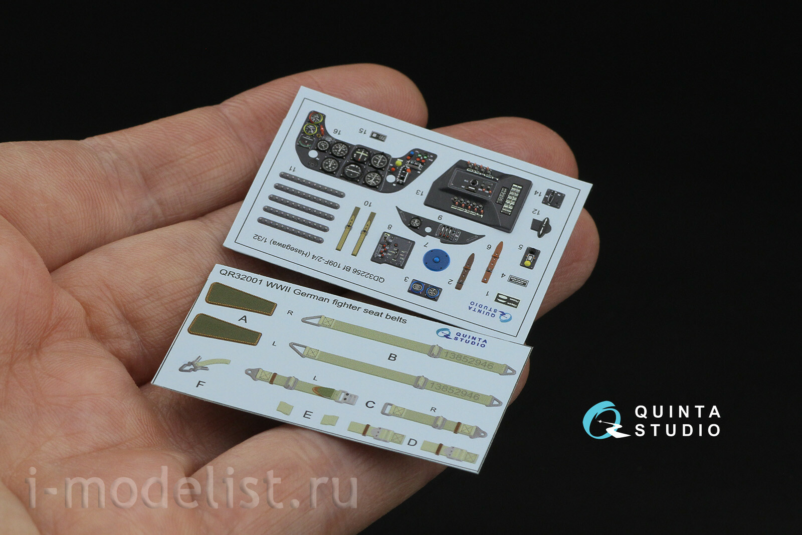 QD32256 Quinta Studio 1/32 3D Декаль интерьера кабины Bf 109F2/F4 (Hasegawa)