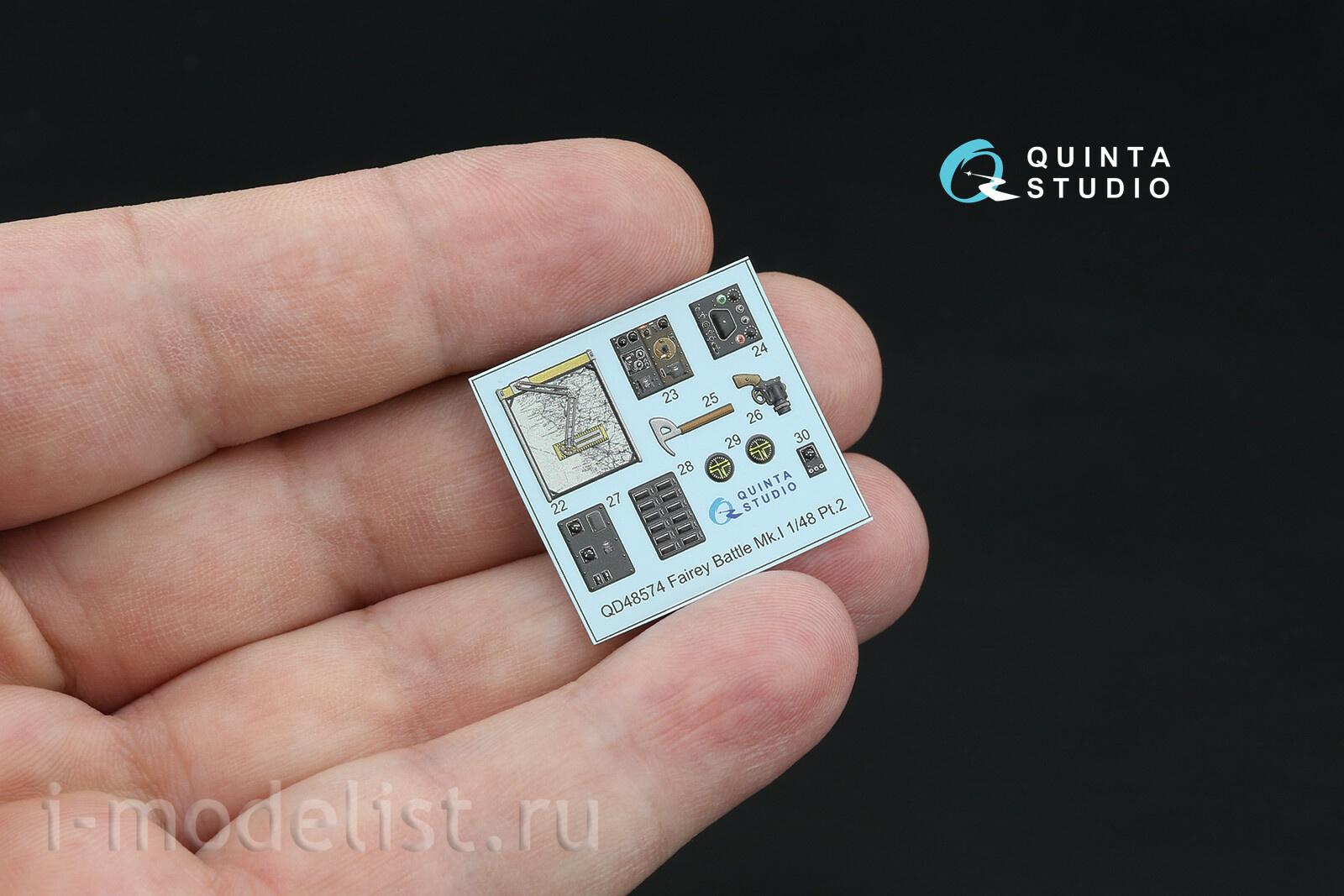 QD+48574 Quinta Studio 1/48 3D Декаль интерьера кабины Fairey Battle Mk.I (Трубач) (с 3D-печатными деталями)