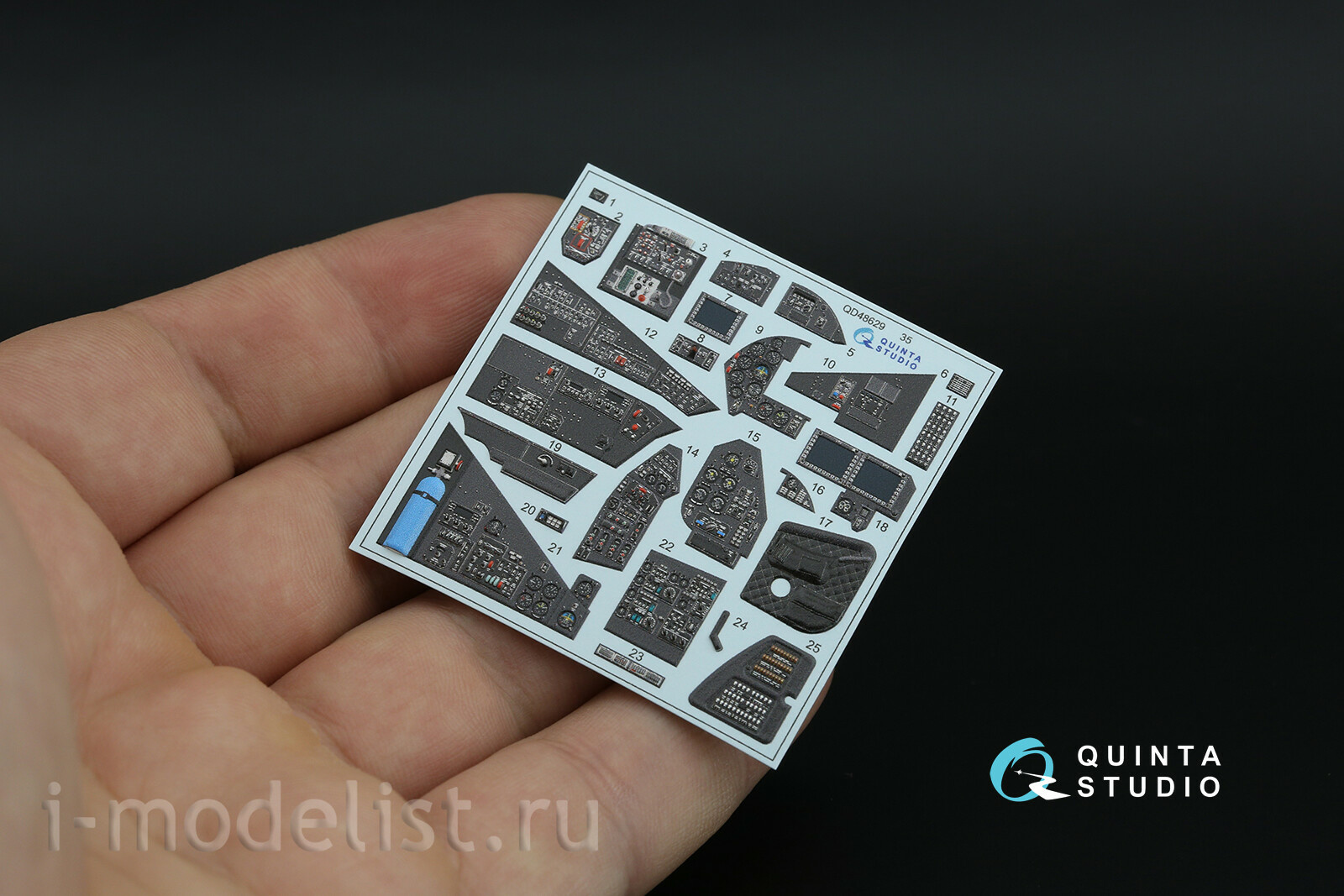 QDS-48629 Quinta Studio 1/48 3D Декаль интерьера кабины Mu-35 (Трубач) (малая версия)