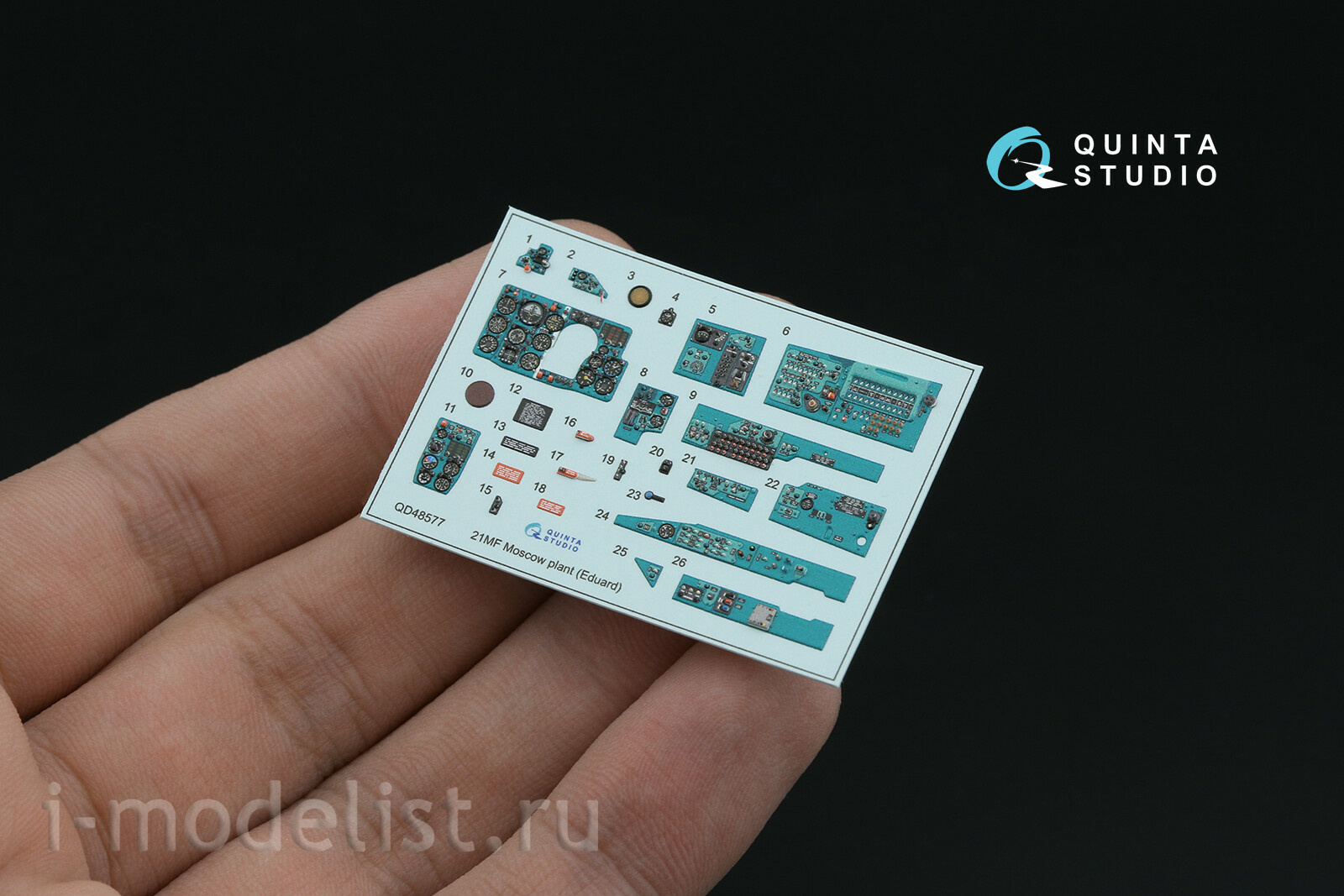 QD+48577 Quinta Studio 1/48 3D Декаль интерьера кабины MiGG-21МФ (Московского завода) (Eduard) (с 3D-печатными деталями)