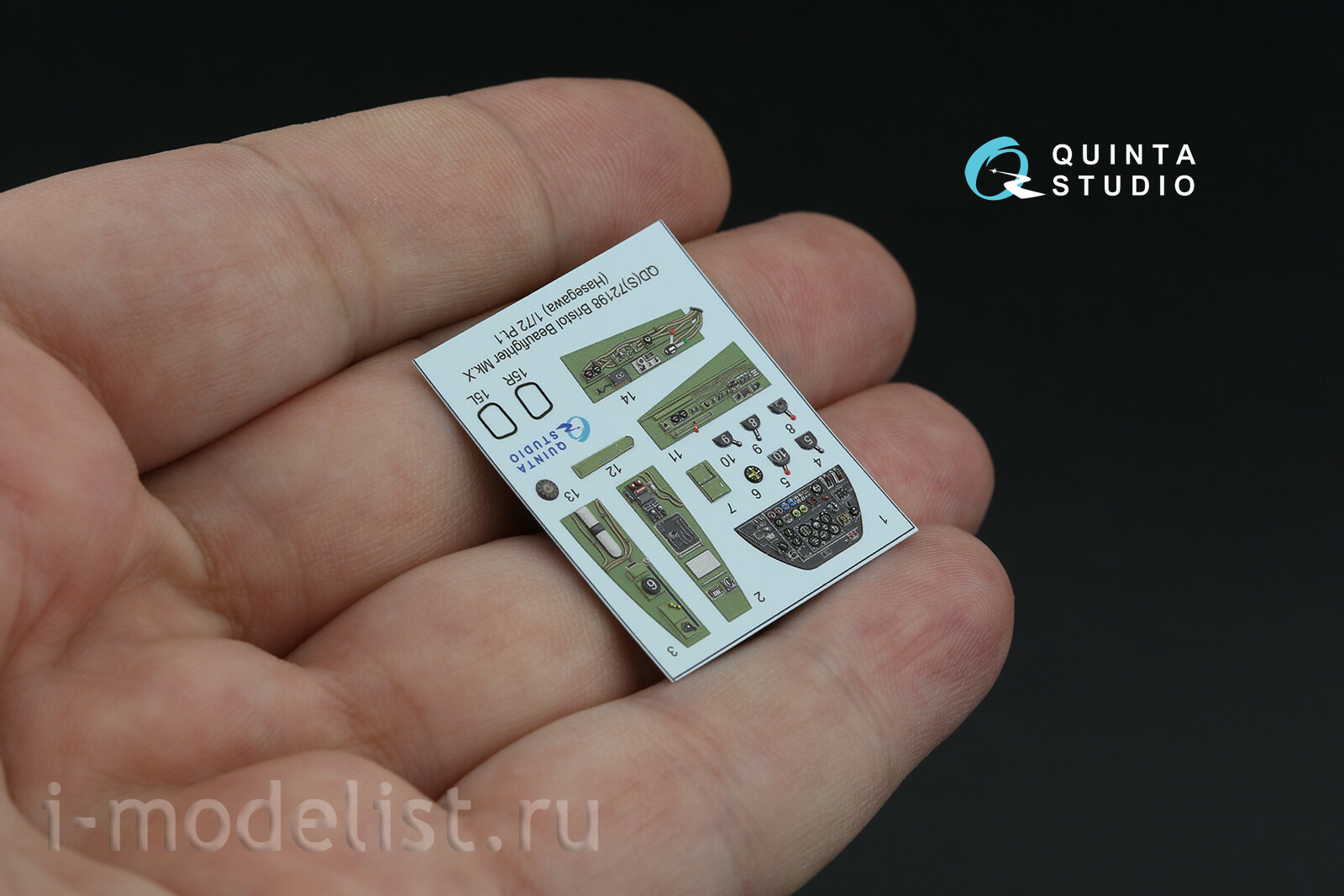 QDS-72198 Quinta Studio 1/72 3D Декаль интерьера кабины Bristol Beaufighter Mk.X (Hasegawa) (малая версия)