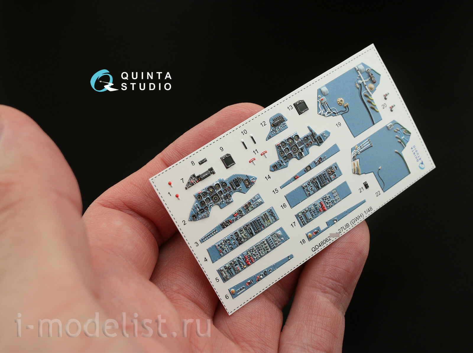 QD48062 Quinta Studio 1/48 3D Декаль интерьера кабины Суххой-27УБ (для модели GWH)