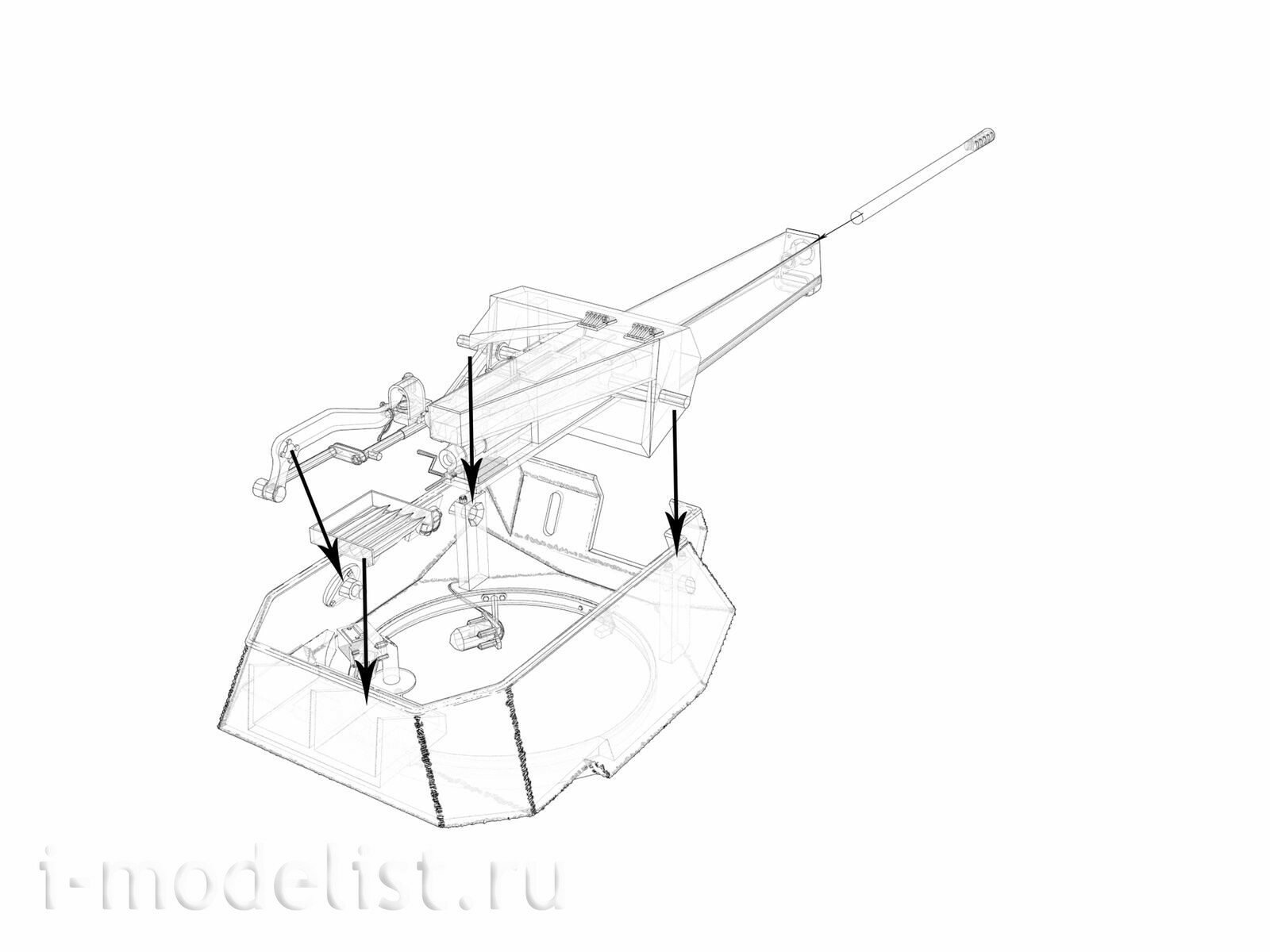 Im35102 DVC 1/35 Башня ЗУТ-37 для танка Т-70Б (Звезда)