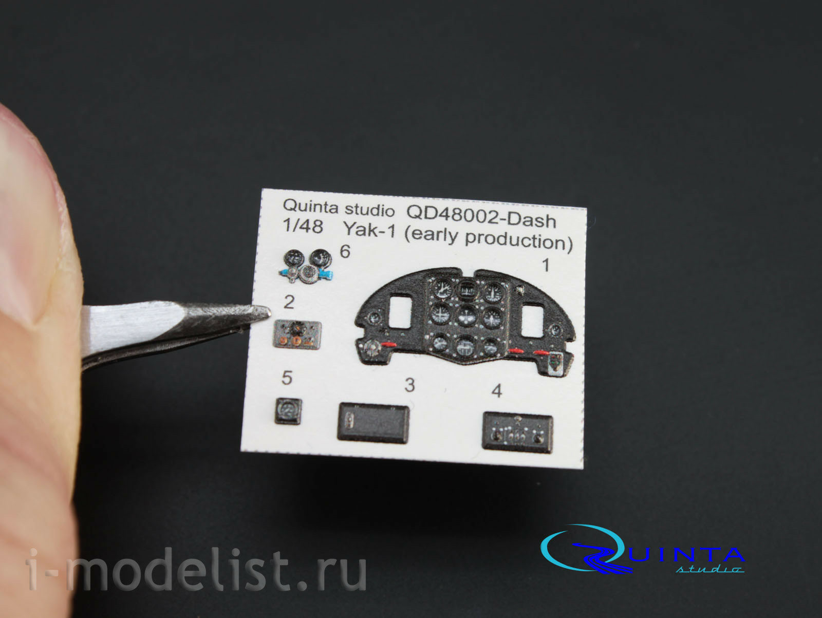 QD48002-Dash Quinta Studio 1/48 3D Декаль интерьера кабины Як-1 (ранние серии) (для модели Моделсвит/ЮФ)