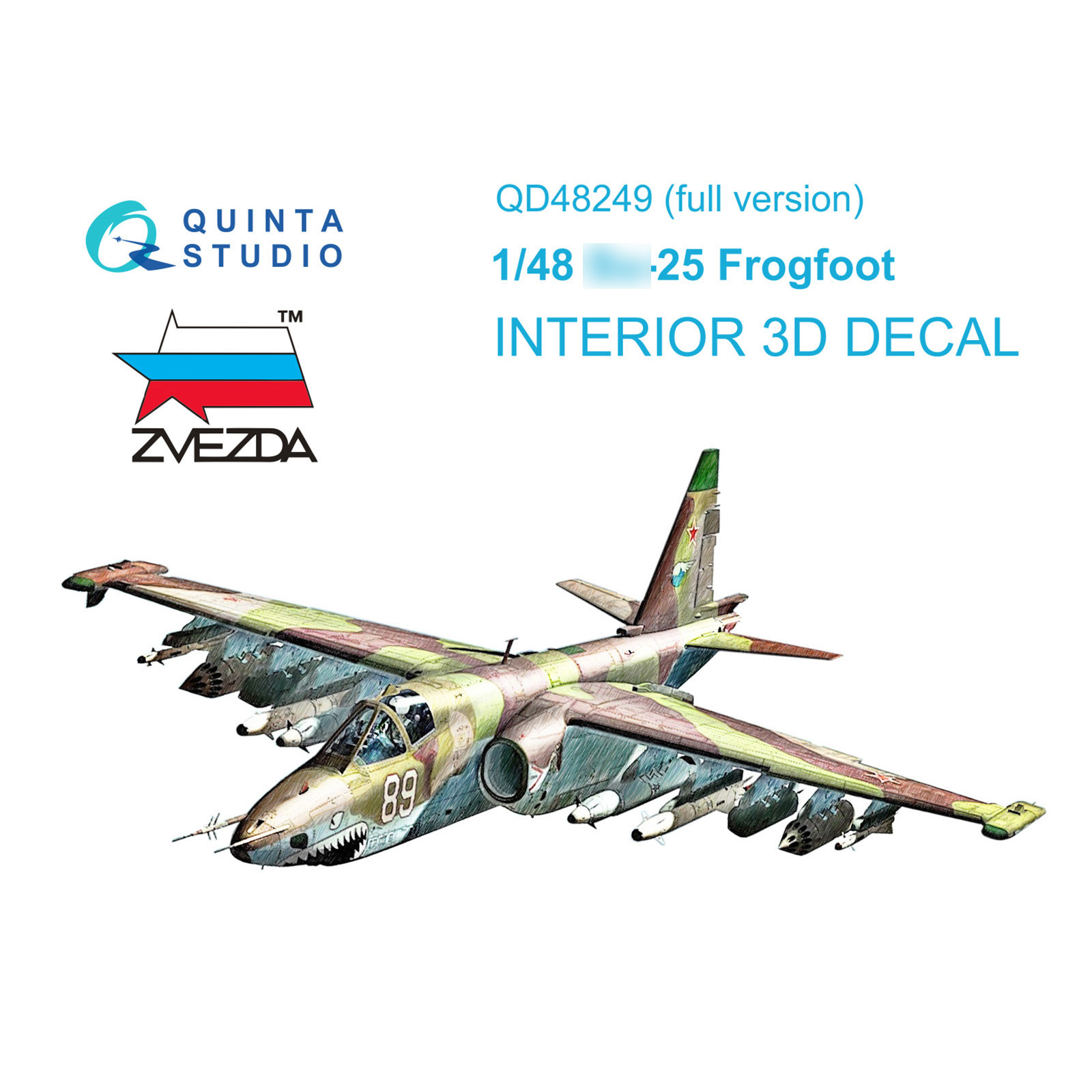 QD48249 Quinta Studio 1/48 3D Декаль интерьера кабины Суххой-25 (Звезда)