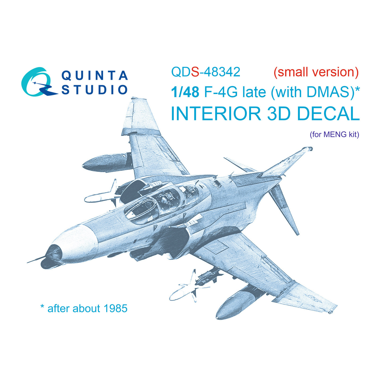 QDS-48342 Quinta Studio 1/48 3D Декаль интерьера кабины F-4G late (Meng) (Малая версия)