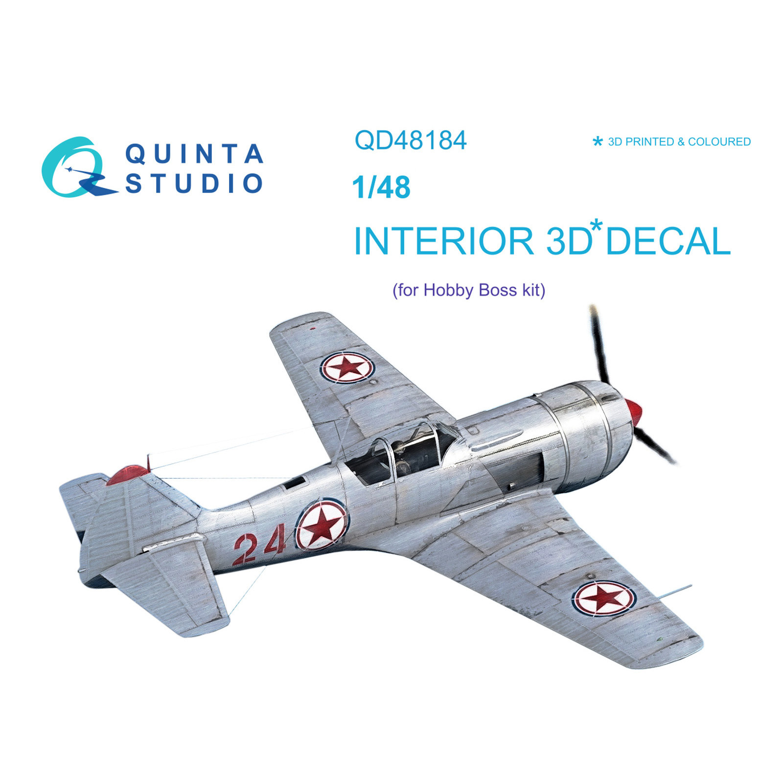 QD48184 Quinta Studio 1/48 3D Декаль интерьера кабины Лавочкин-11 (HobbyBoss)