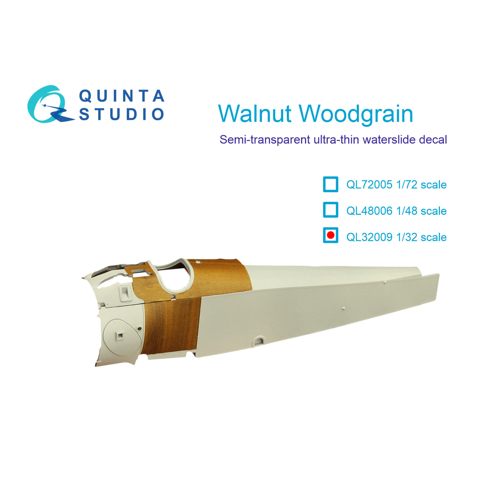QL32009 Quinta Studio 1/32 Имитация древесины ореха (для любых моделей)