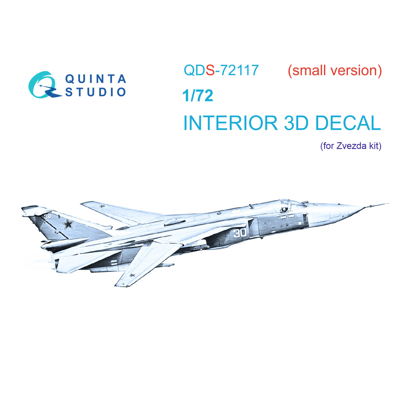 QDS-72117 Quinta Studio 1/72 3D Декаль интерьера кабины С-24МР (Звезда) (малая версия)