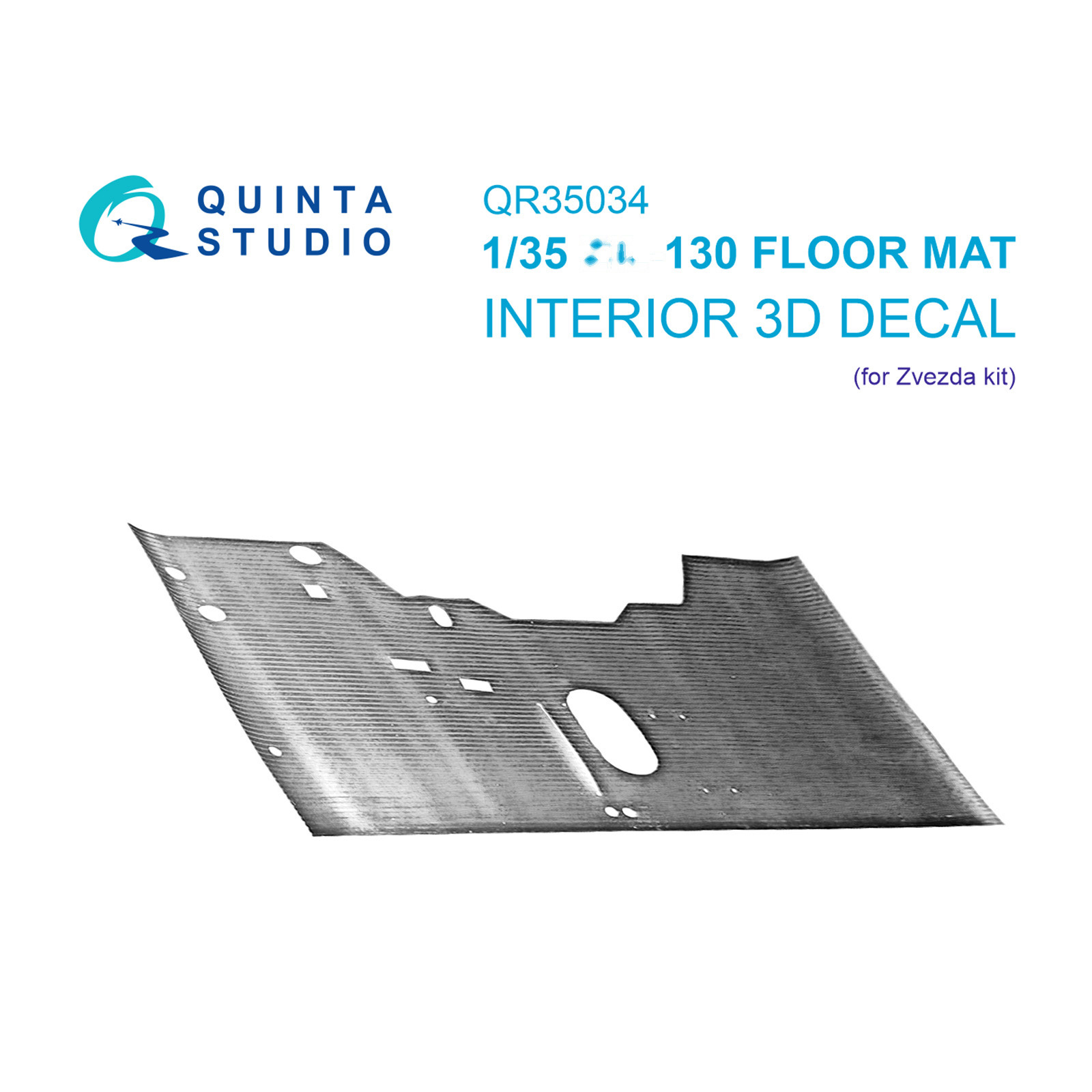 QR35034 Quinta Studio 1/35 3D Декаль ковер напольный для грузового автомобиля 130 (Звезда)