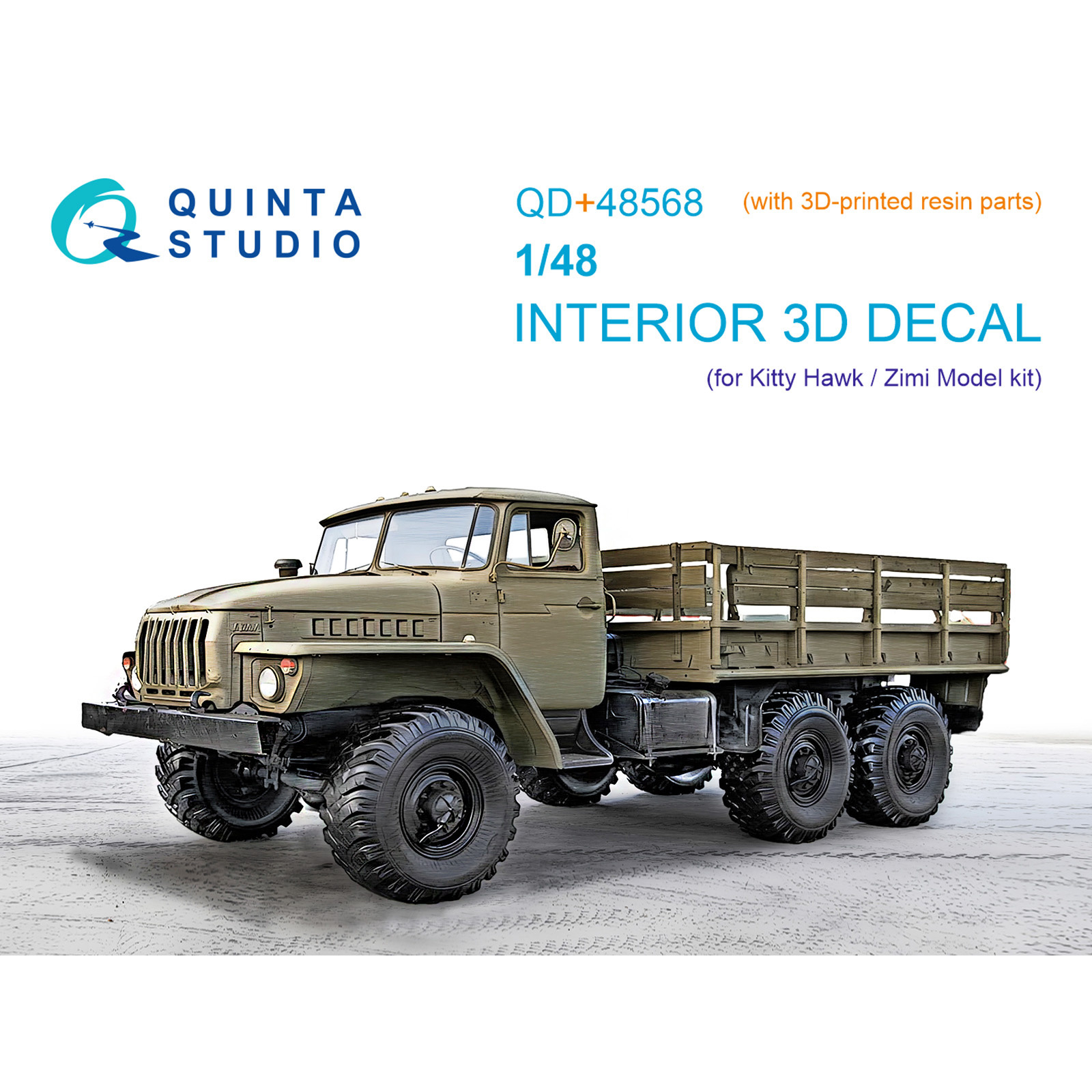 QD+48568 Quinta Studio 1/48 3D Декаль интерьера кабины 4320 (KittyHawk/Zimi model) (с 3D-печатными деталями)