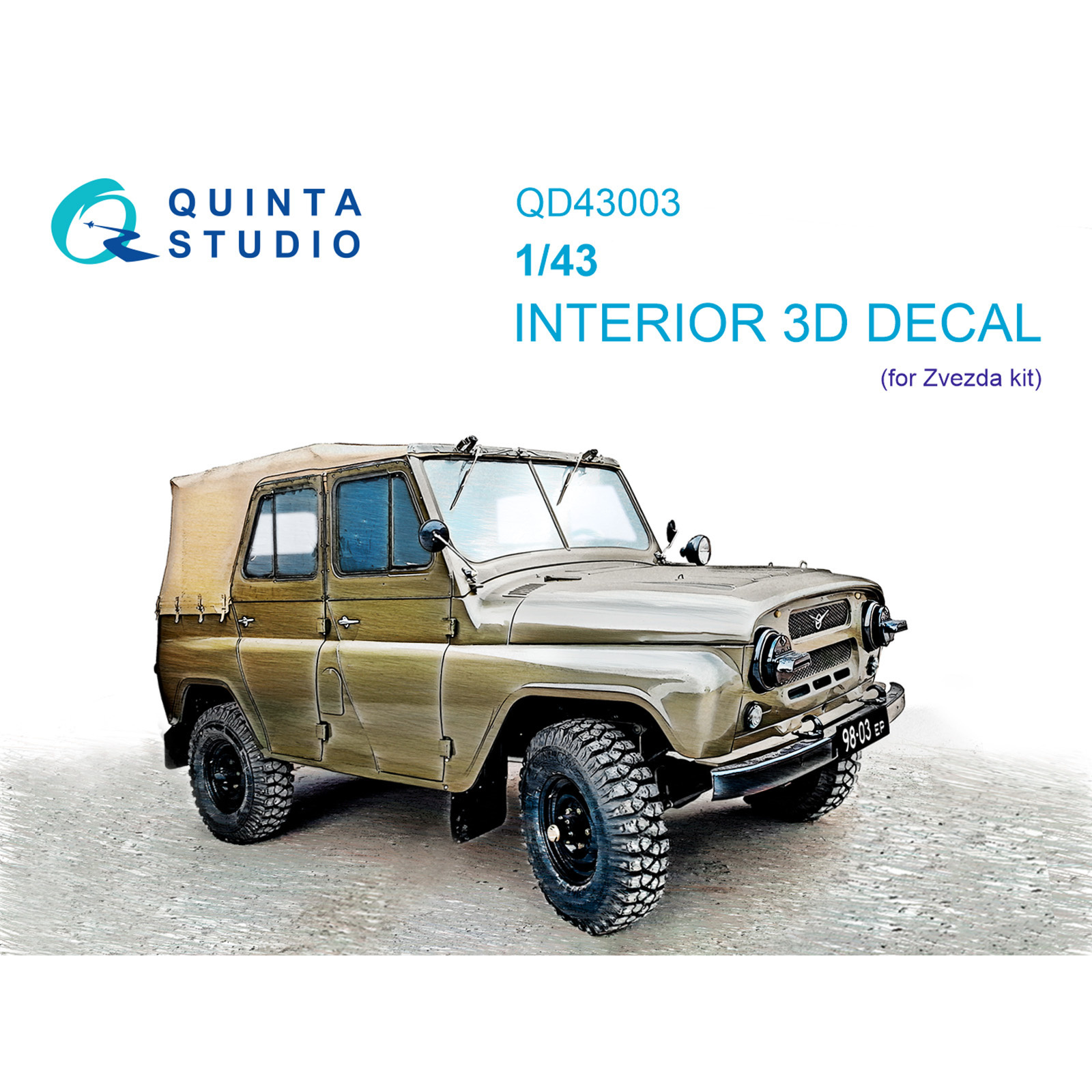 QD43003 Quinta Studio 1/43  3D Декаль интерьера кабины для модели 