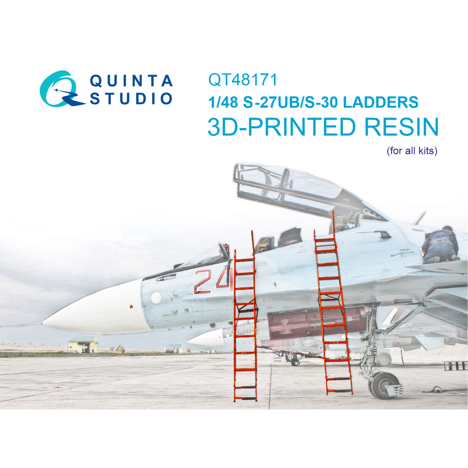 QT48171 Quinta Studio 1/48 Лестницы для Суххой-27УБ/Суххой-30СМ (Звезда)