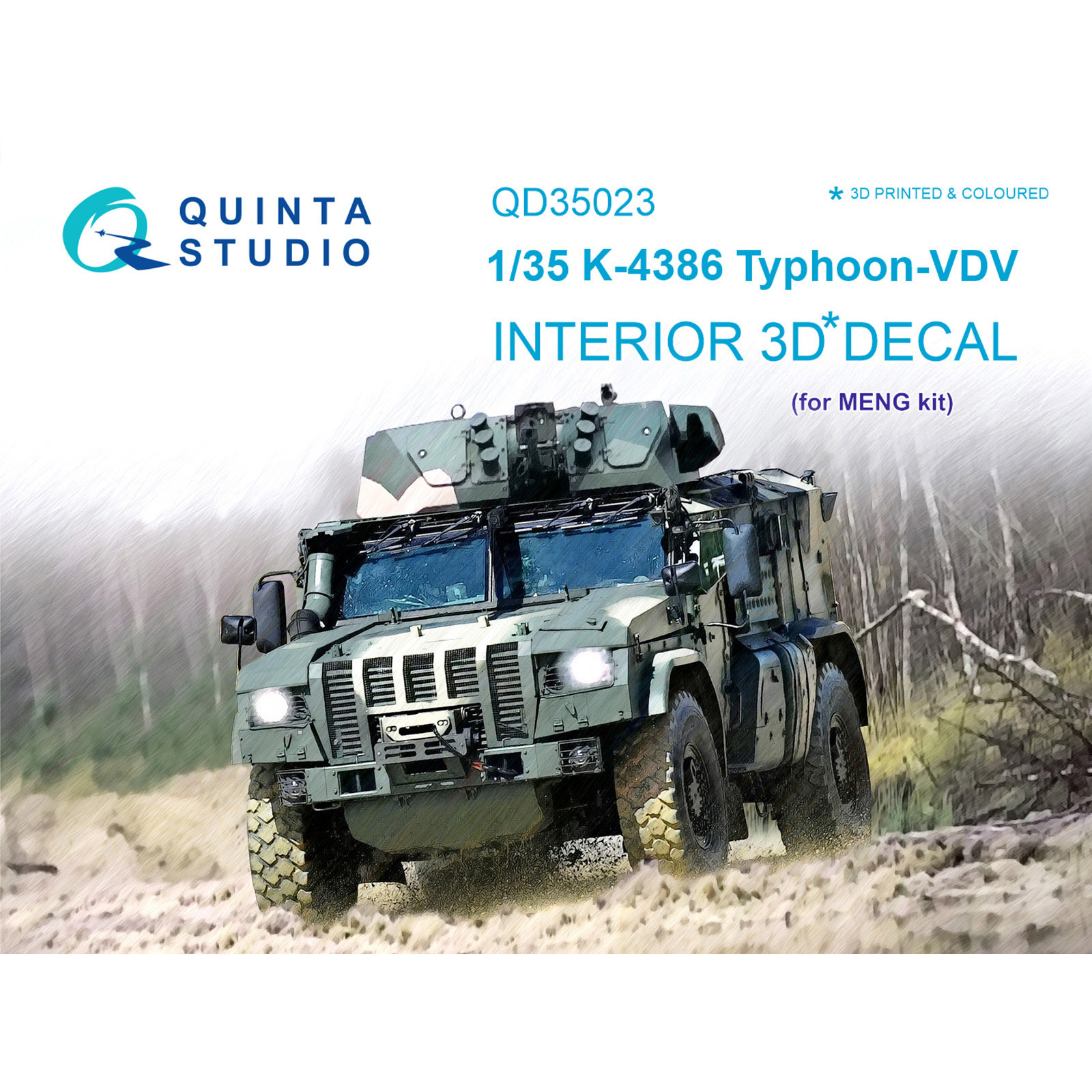 QD35023 Quinta Studio 1/35 3D Декаль интерьера кабины для семейства К-4386 Тайфун-ВДВ (для модели MENG)