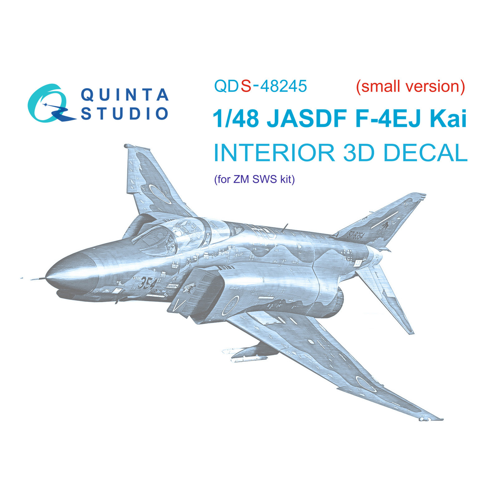 QDS-48245 Quinta Studio 1/48 3D Декаль интерьера кабины F-4EJ Kai (ZM SWS) (Малая версия)