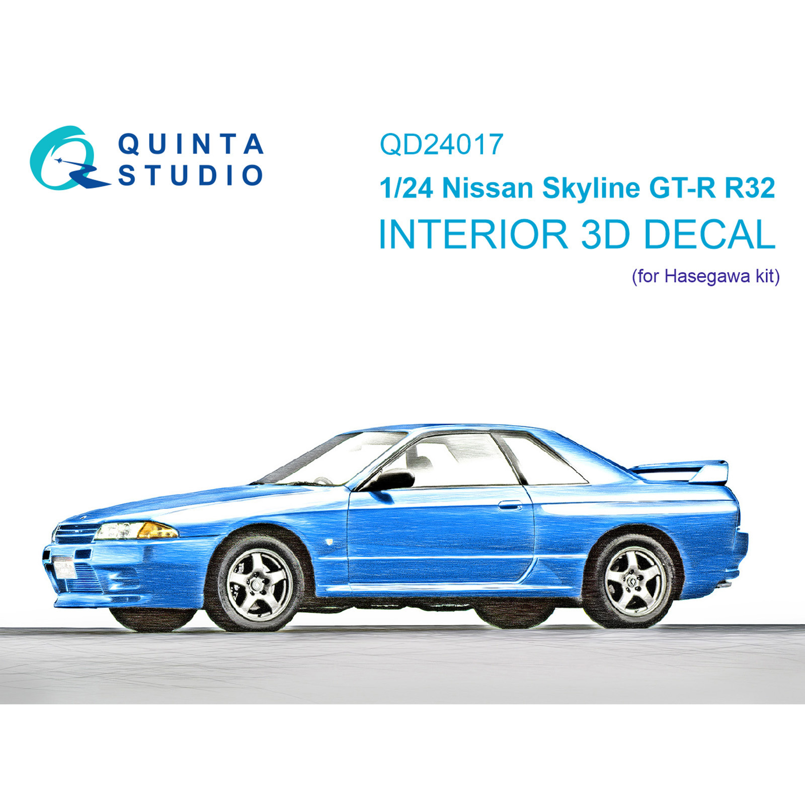QD24017 Quinta Studio 1/24 3D Декаль интерьера кабины Nissan Skyline GT-R R32 (Hasegawa)