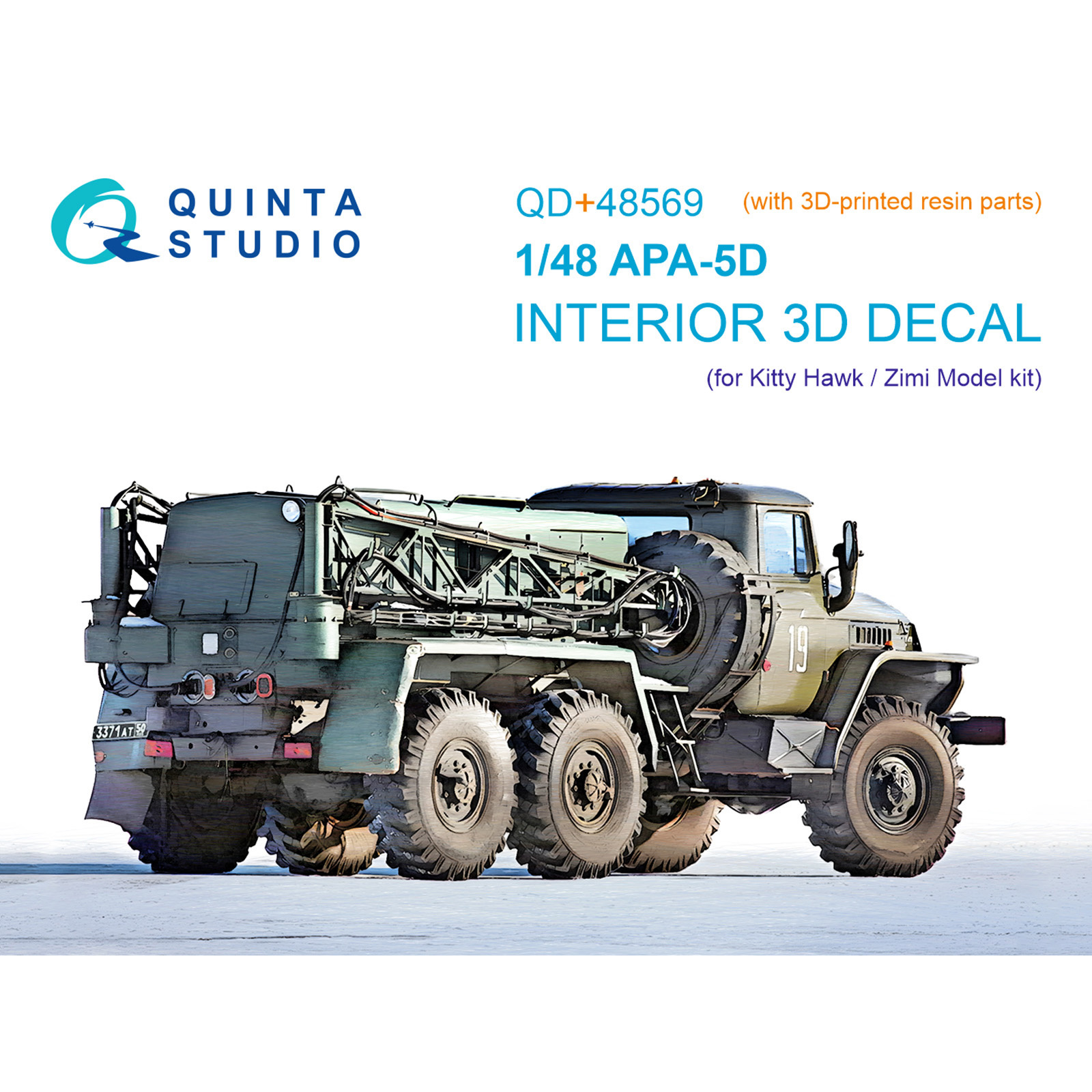 QD+48569 Quinta Studio 1/48 3D Декаль интерьера кабины АПА-5Д (KittyHawk/Zimi model) (с 3D-печатными деталями)