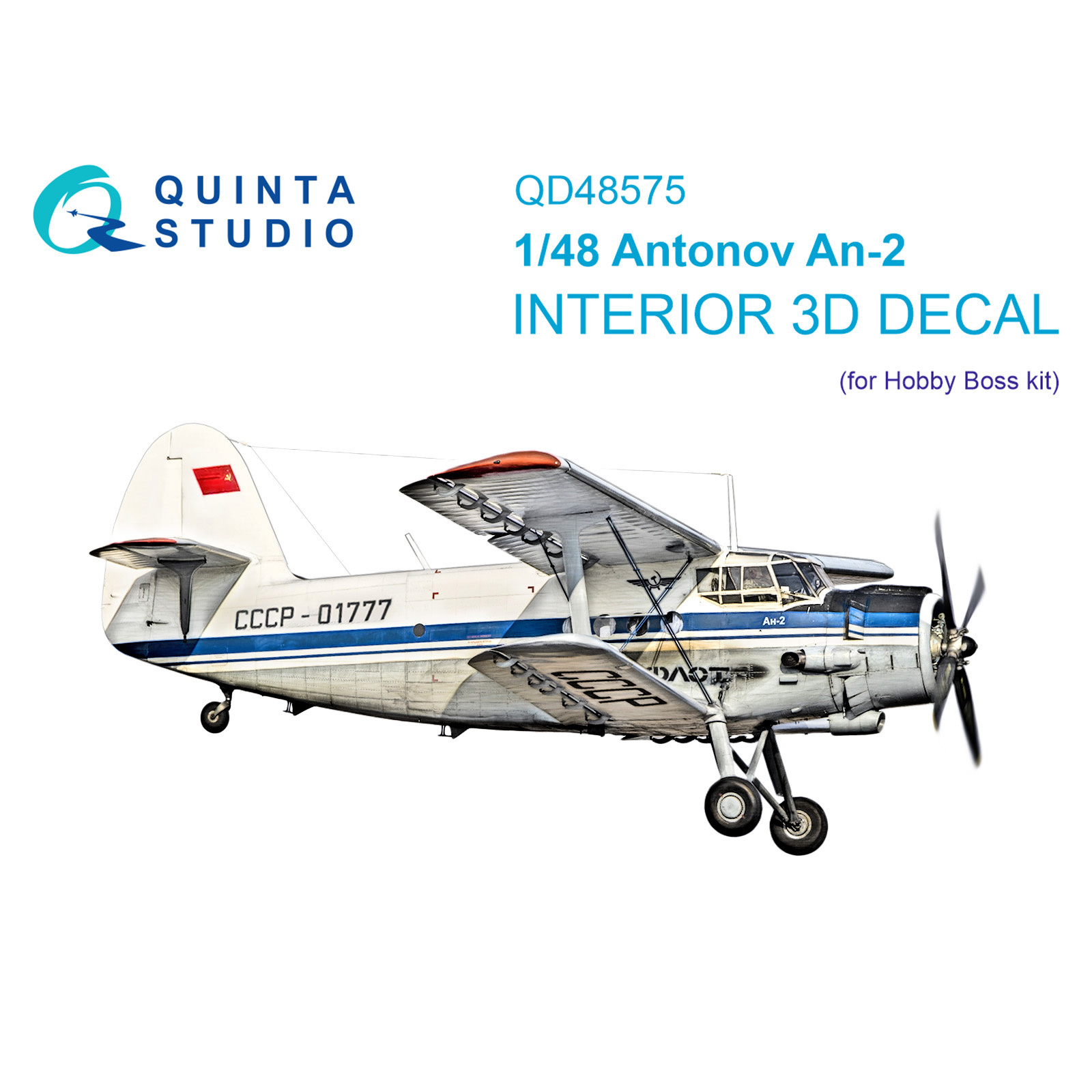 QD48575 Quinta Studio 1/48 3D Декаль интерьера кабины Антонов Ан-2 (HobbyBoss)
