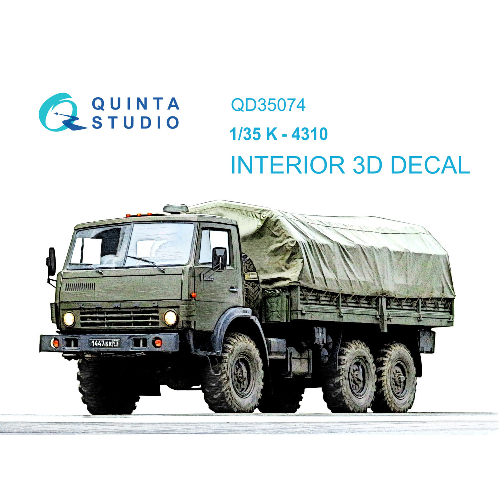 QD35074 Quinta Studio 1/35 3D Декаль интерьера кабины К-4310 (Трубач)
