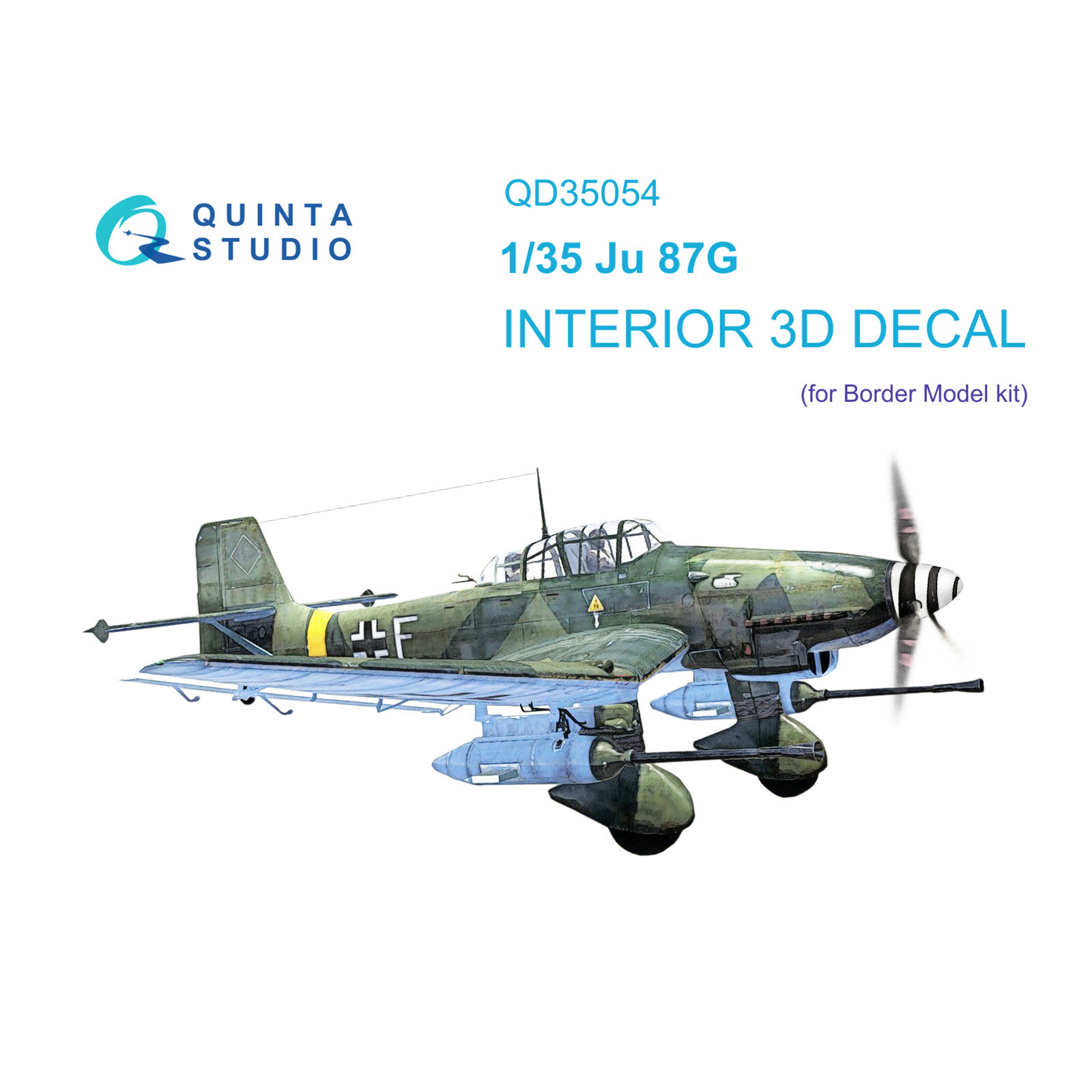 QD35054 Quinta Studio 1/35 3D Декаль интерьера кабины Ju 87G (Border Model)