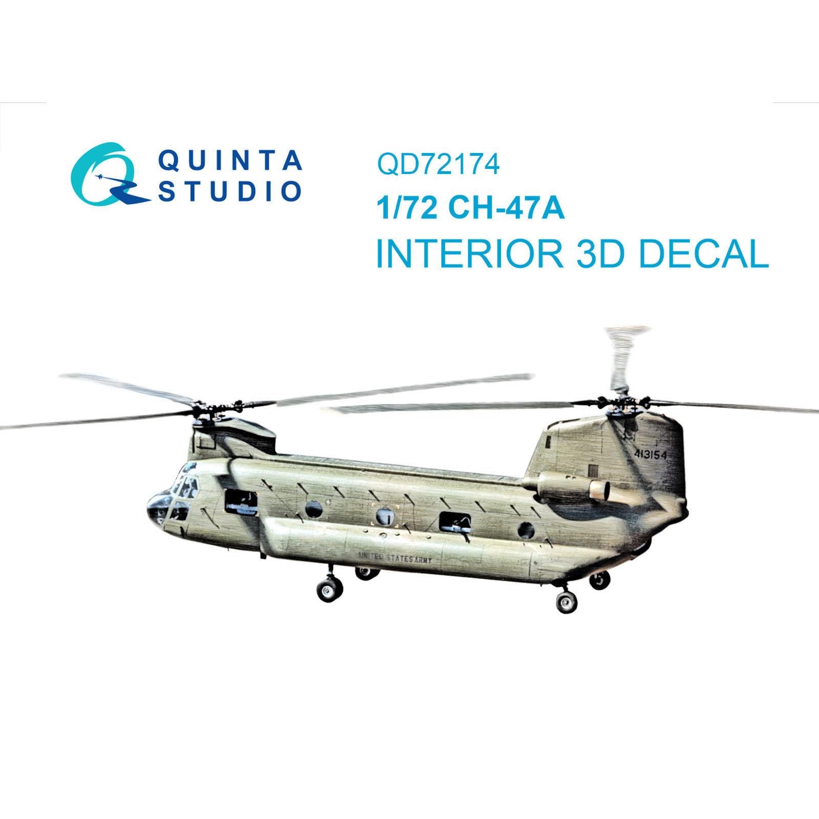 QD72174 Quinta Studio 1/72 3D Декаль интерьера для CH-47A (Трубач)